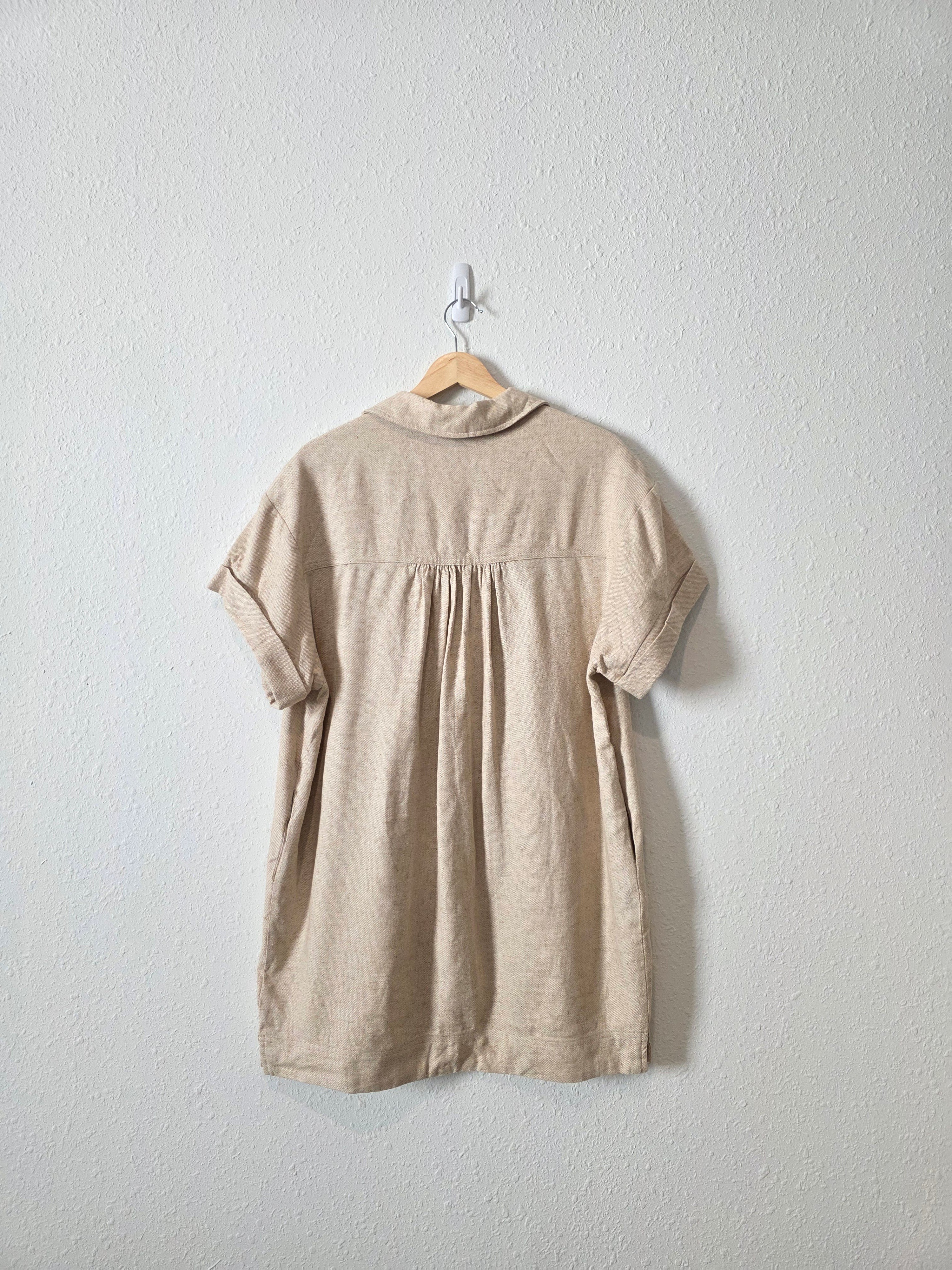 Miou Muse Oat Linen Blend Dress (M)
