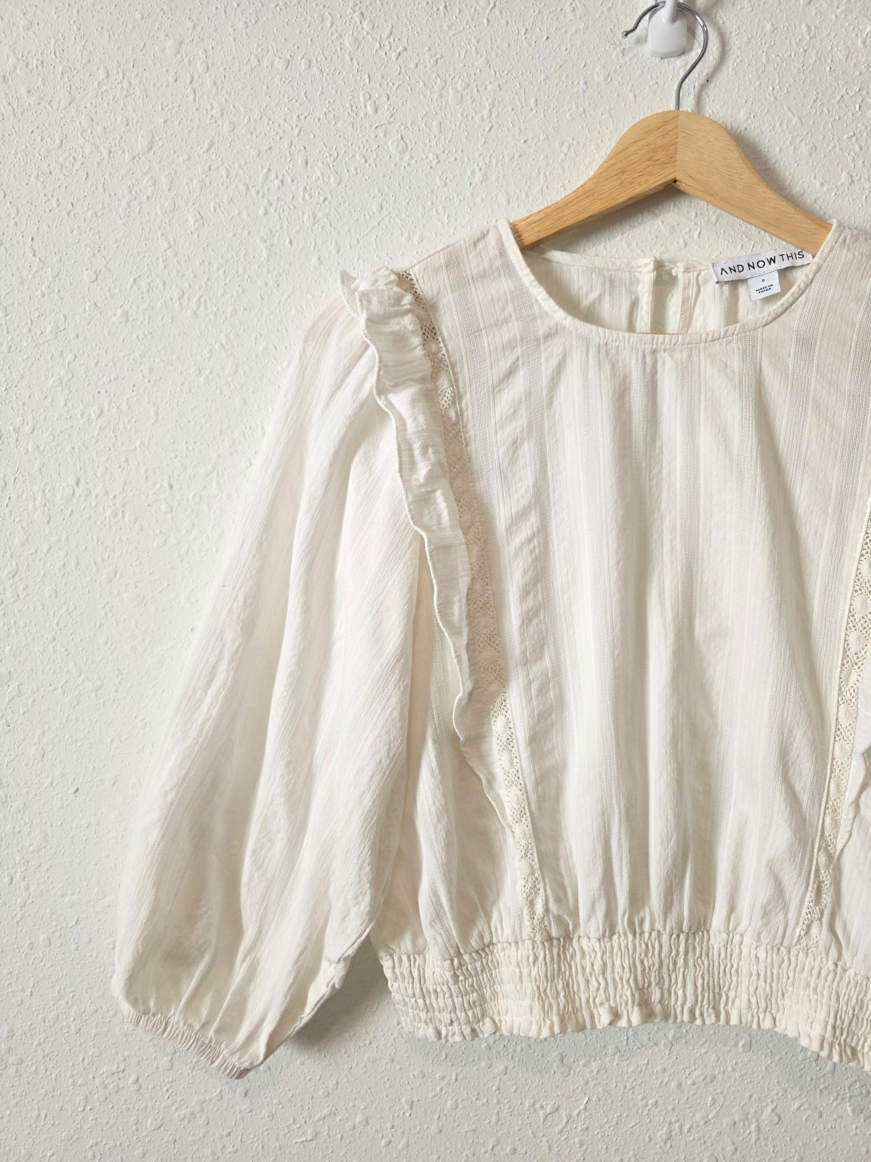 Puff Sleeve Cotton Blouse (S)