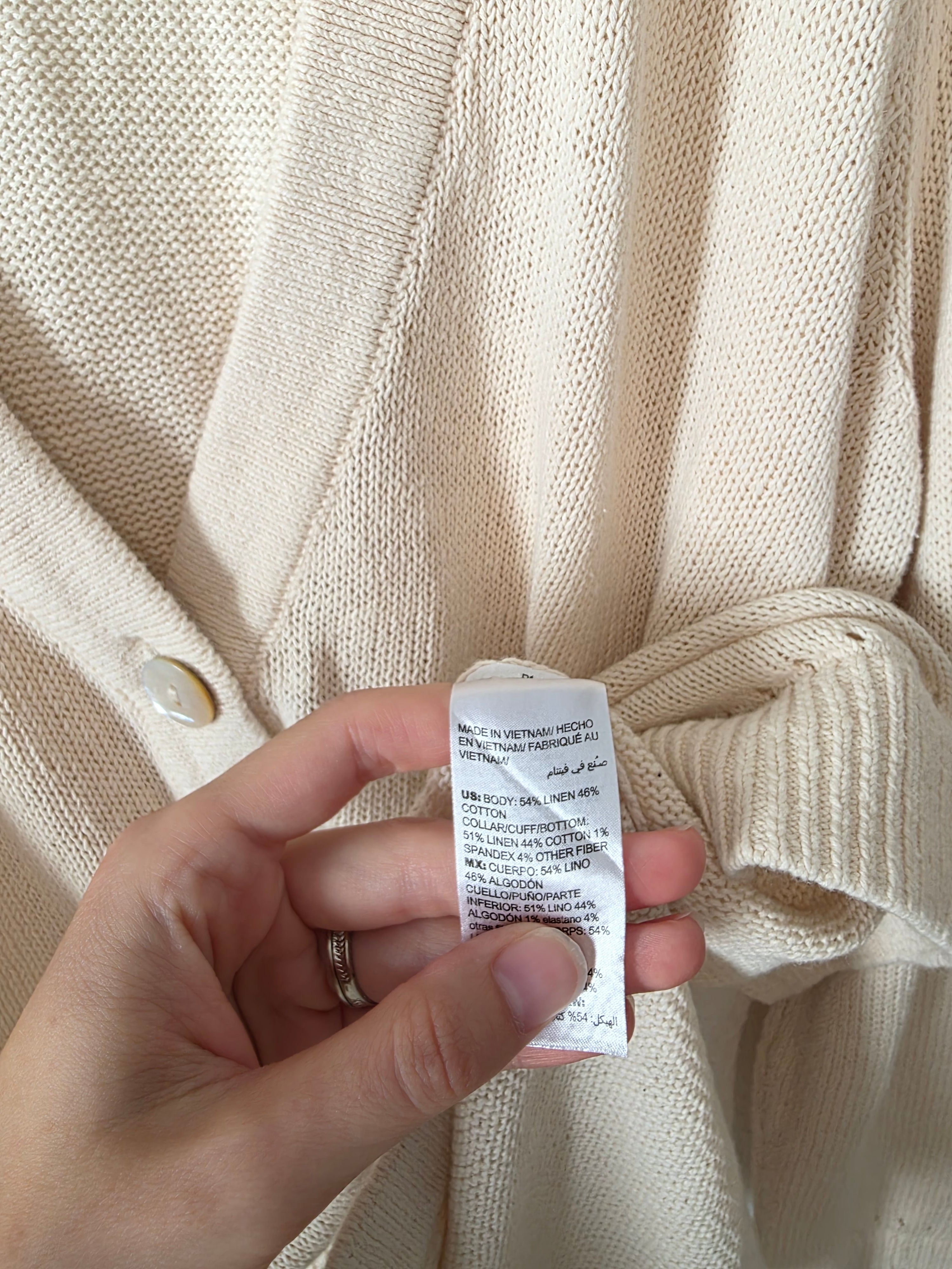 Neutral Cotton Linen Knit (XL)