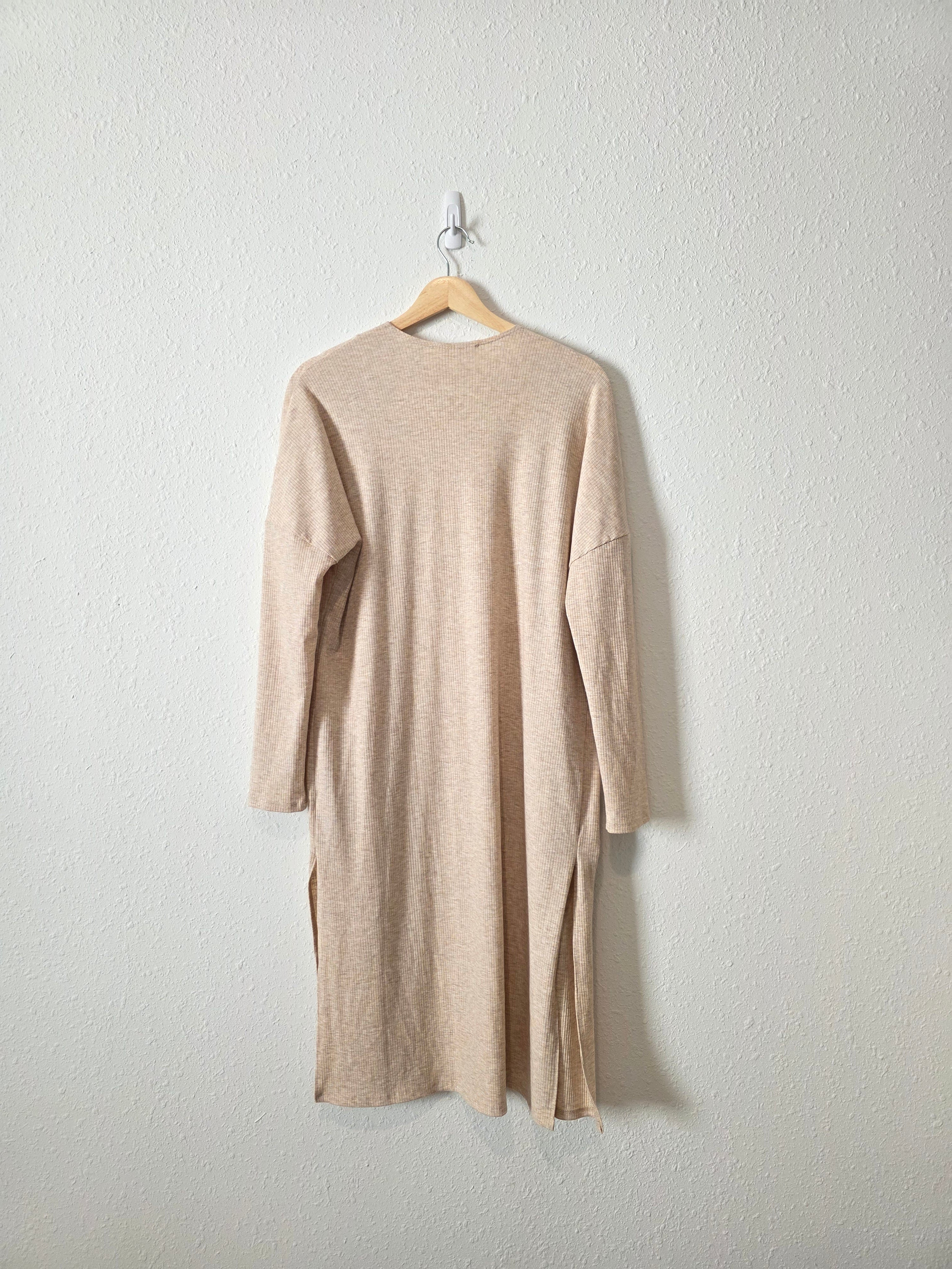 Carly Jean Long Ribbed Cardigan (S)