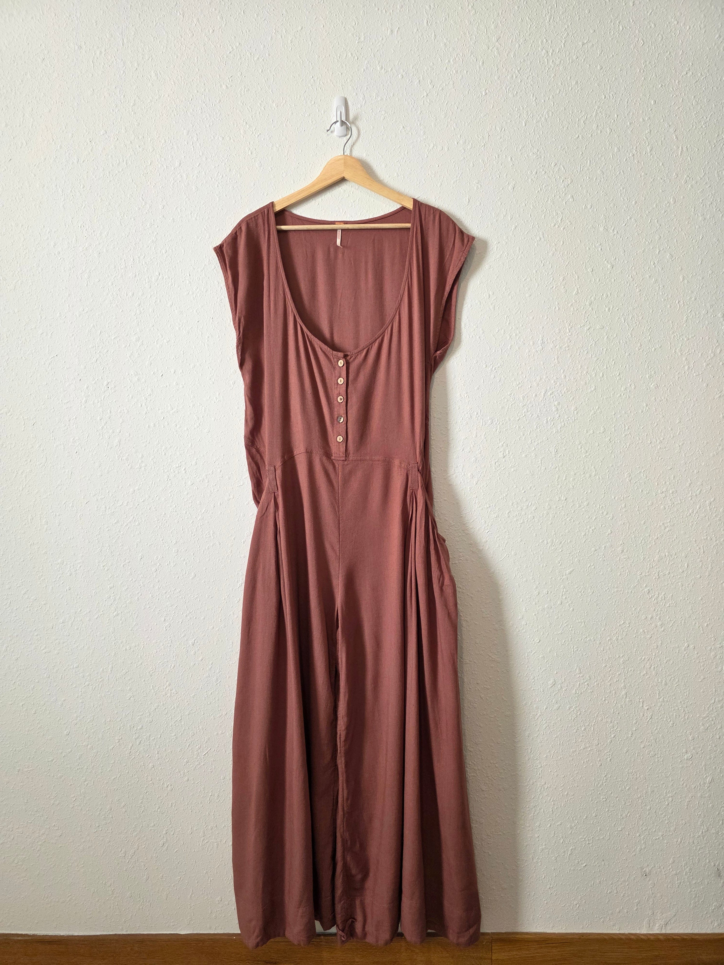 Free People Rose Wide Leg Jumpsuit (S)