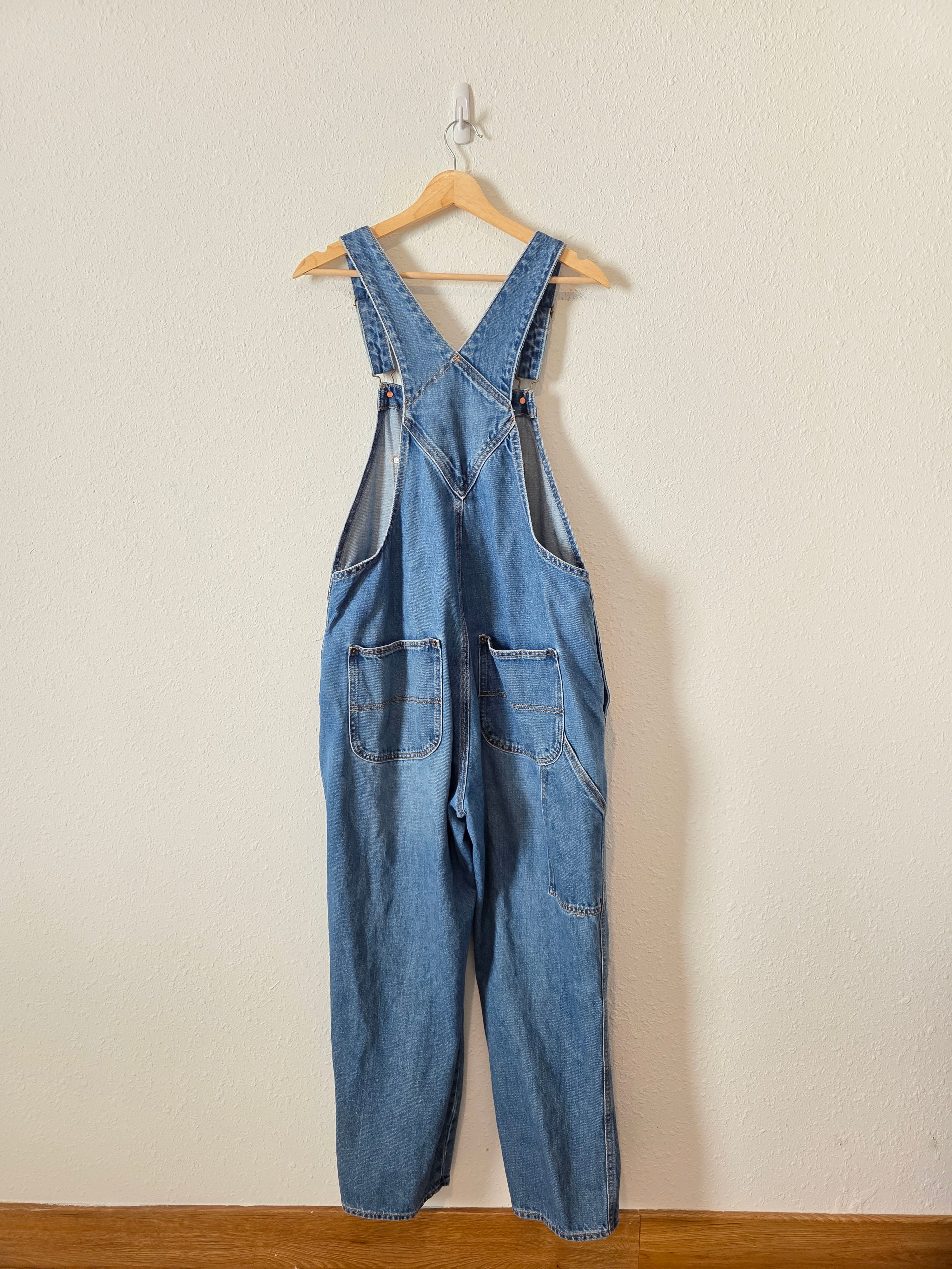 Slouchy Straight Denim Overalls (12)