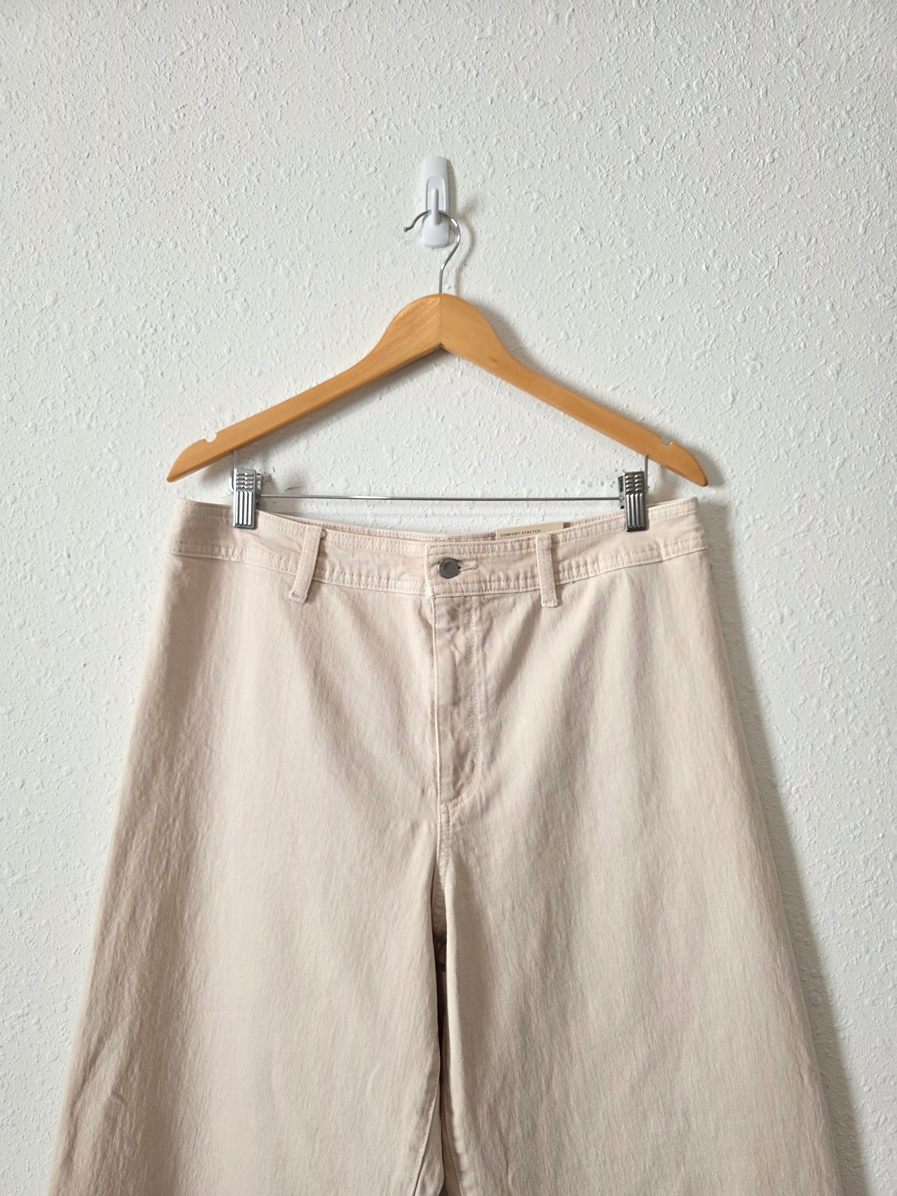 NEW Ecru Wide Leg Jeans (14)