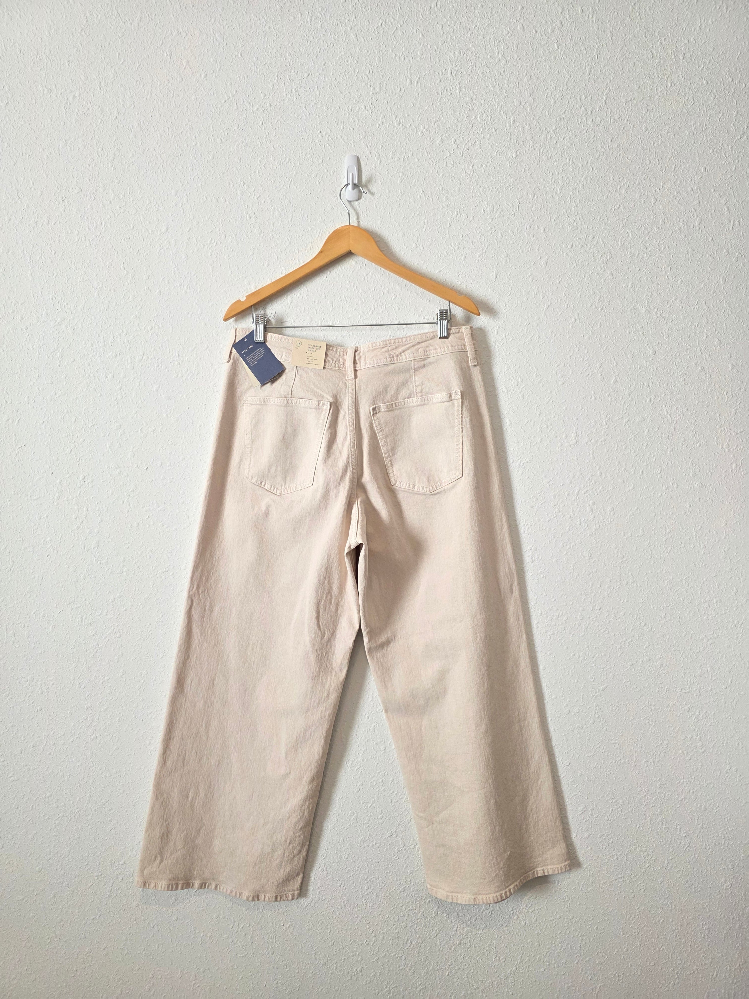 NEW Ecru Wide Leg Jeans (14)