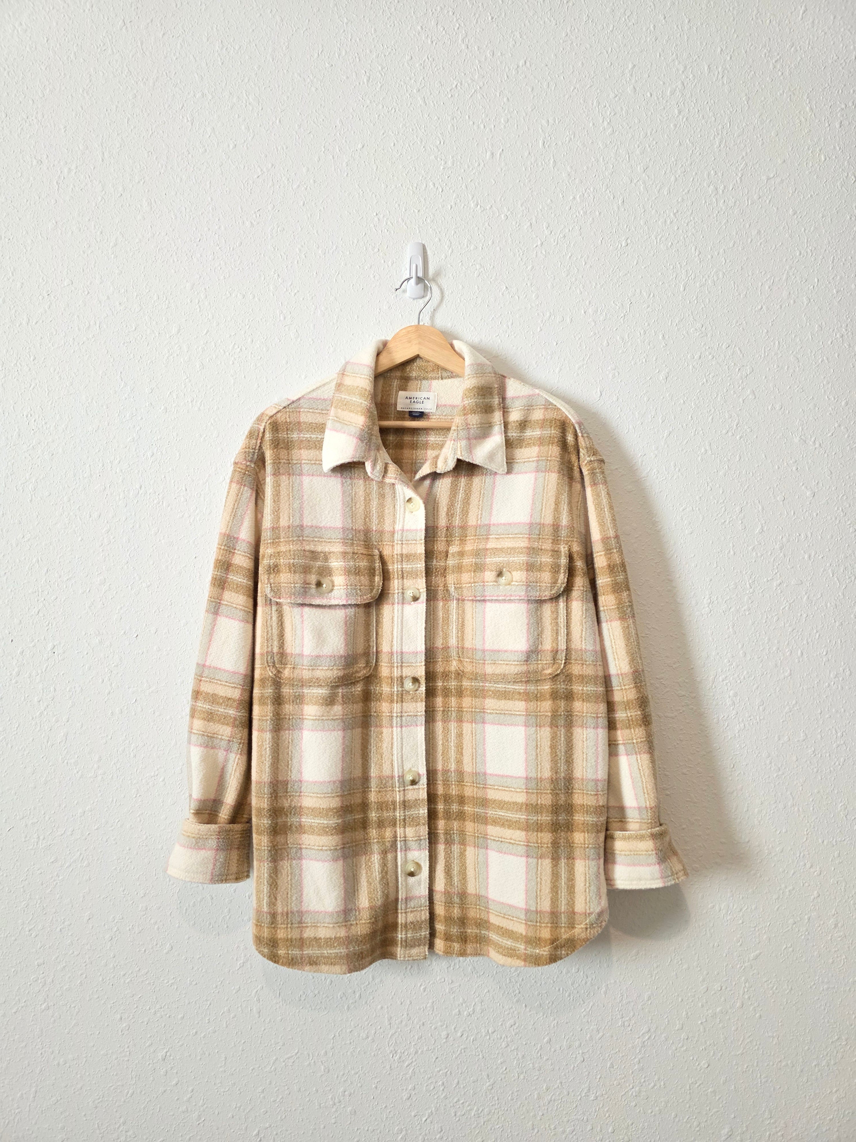 Oversized Plaid Shirt Jacket (S)