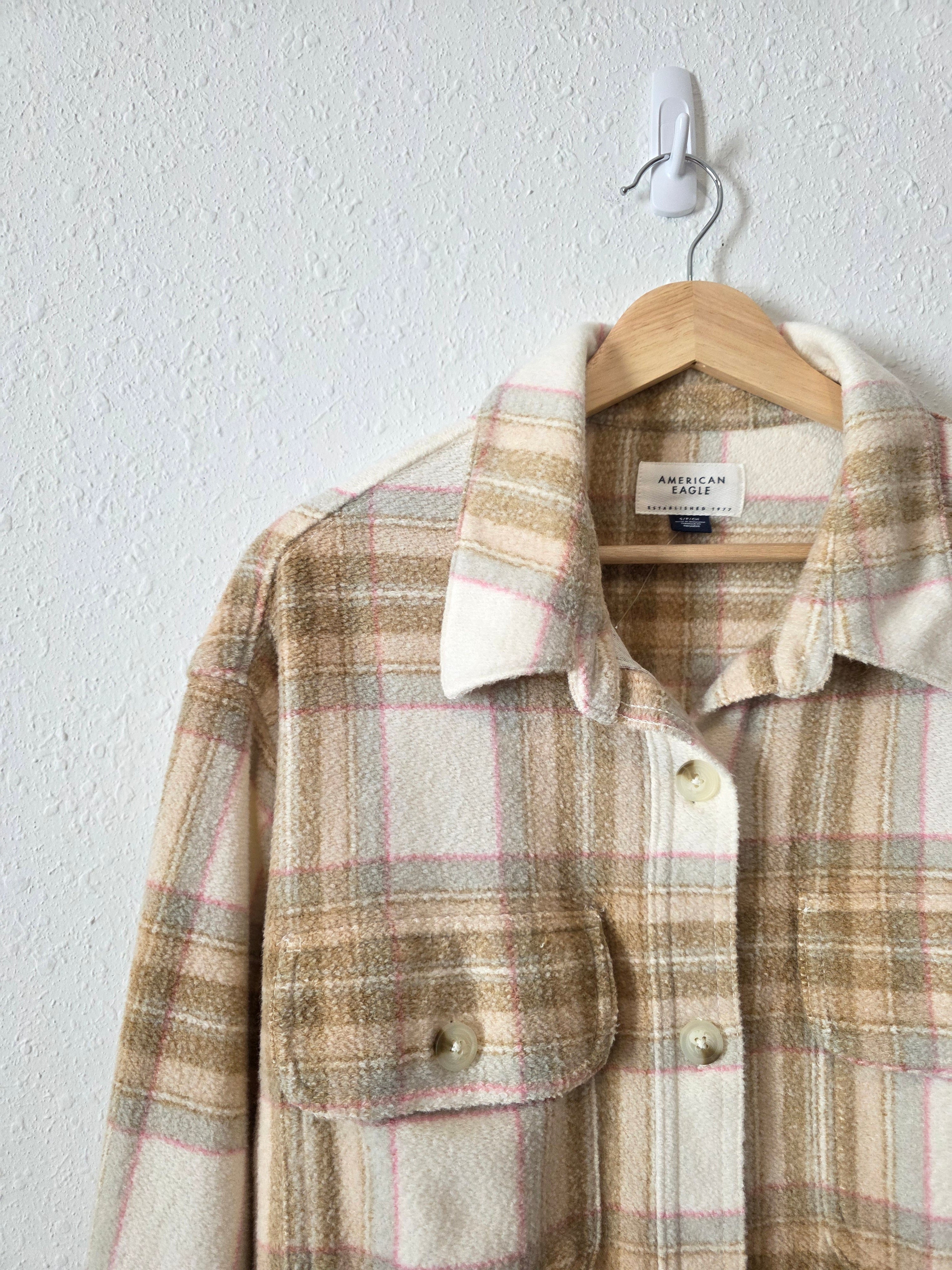 Oversized Plaid Shirt Jacket (S)