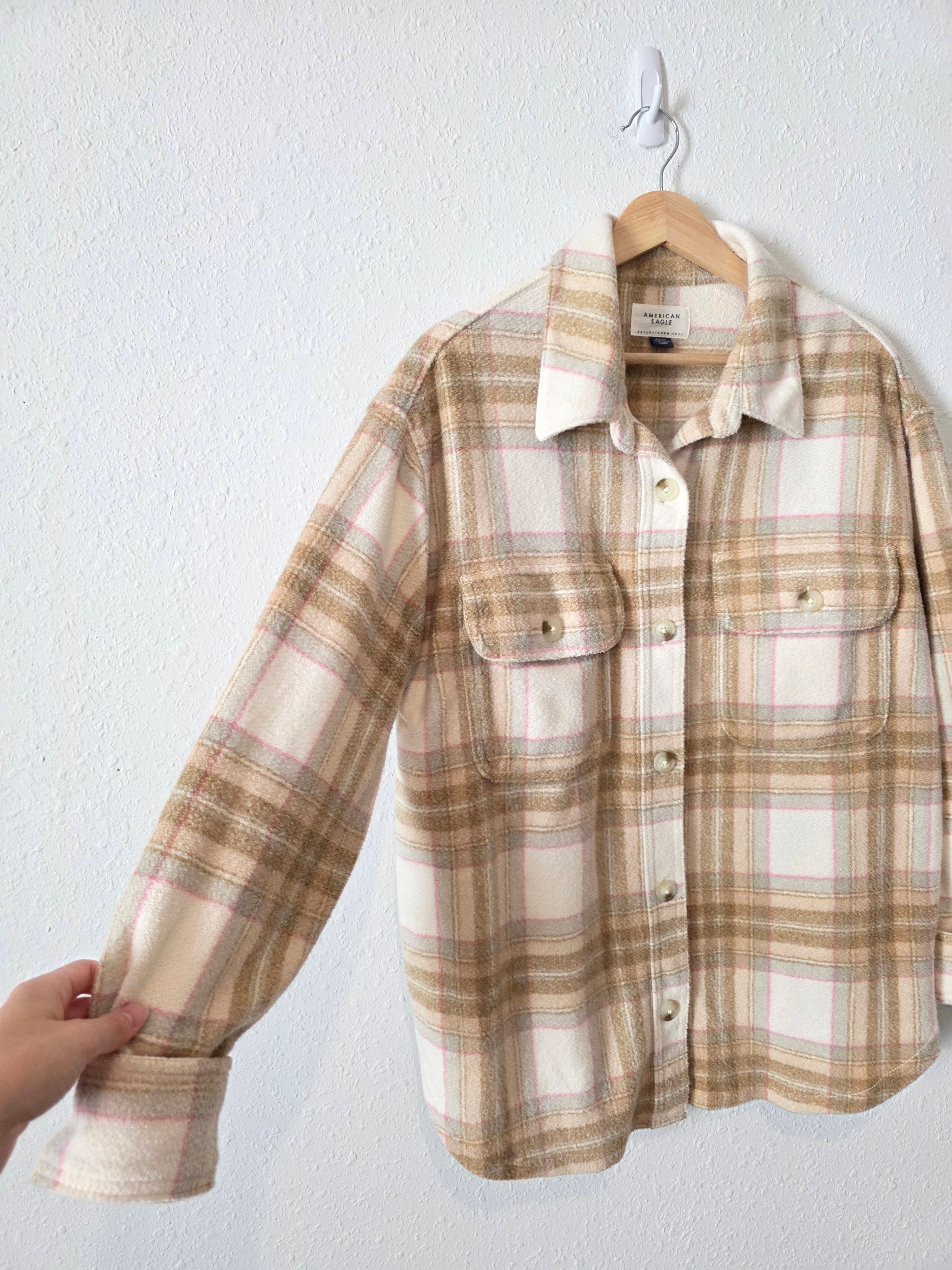 Oversized Plaid Shirt Jacket (S)