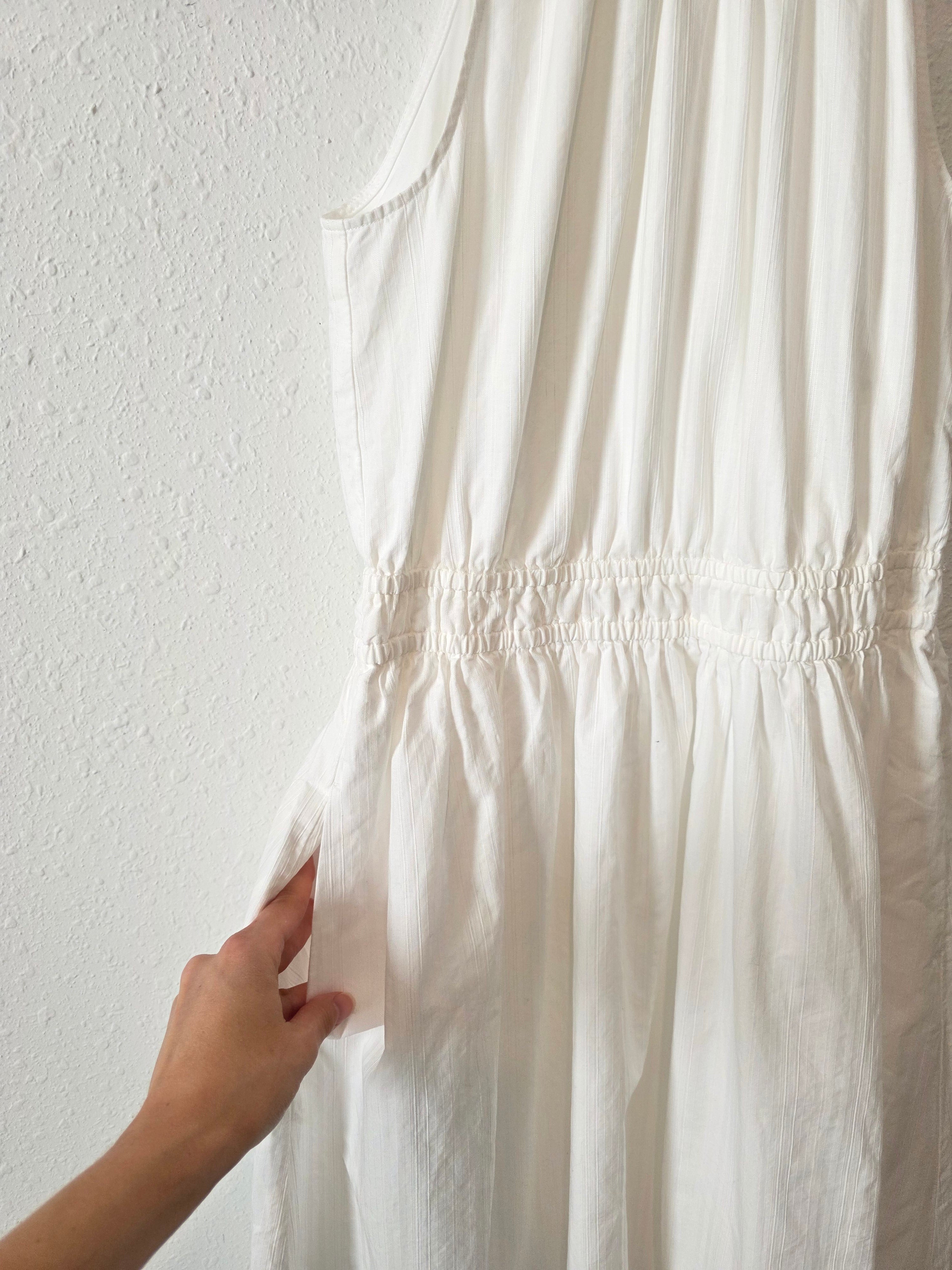 White Cotton Maxi Dress (S)