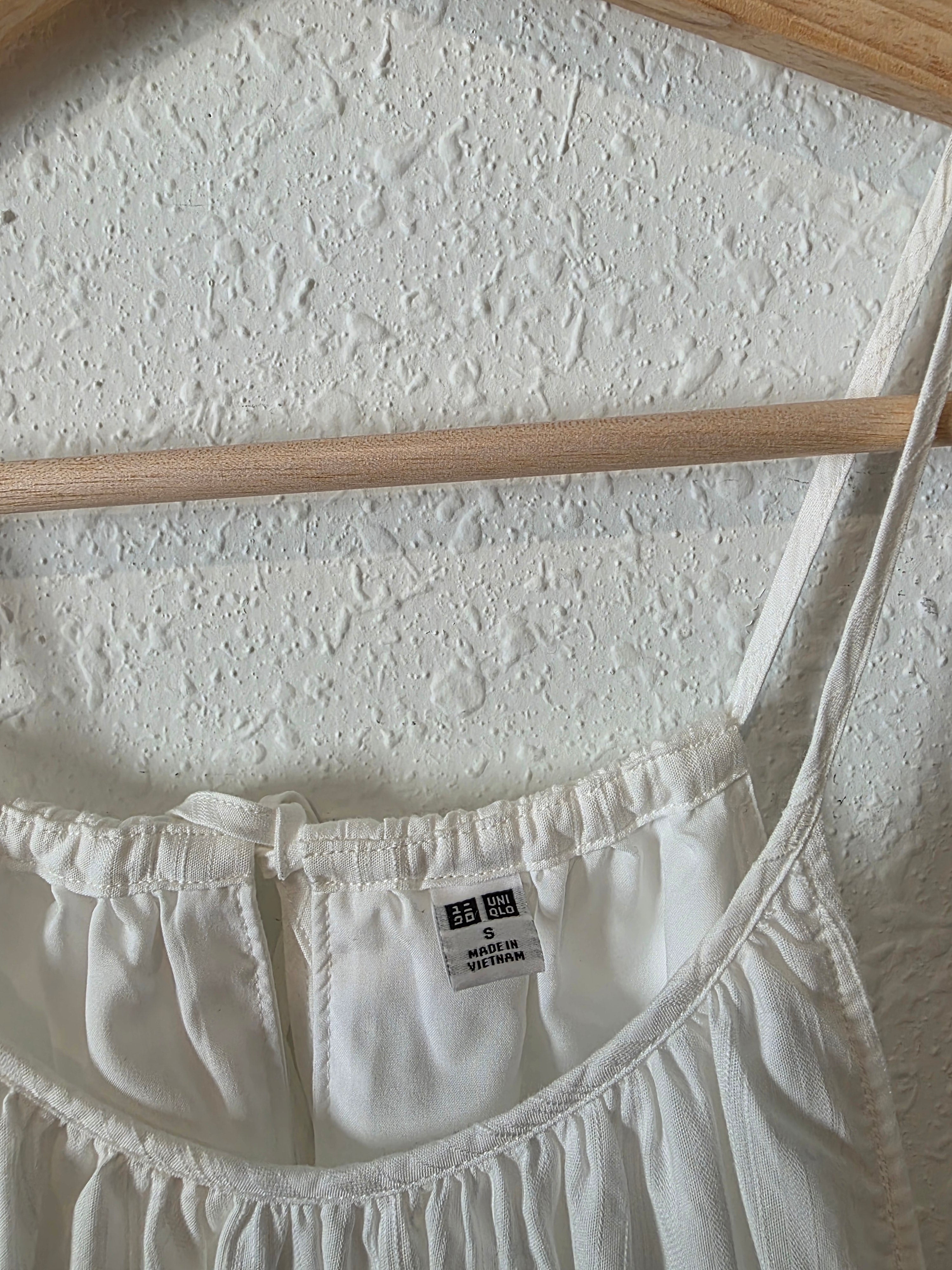 White Cotton Maxi Dress (S)