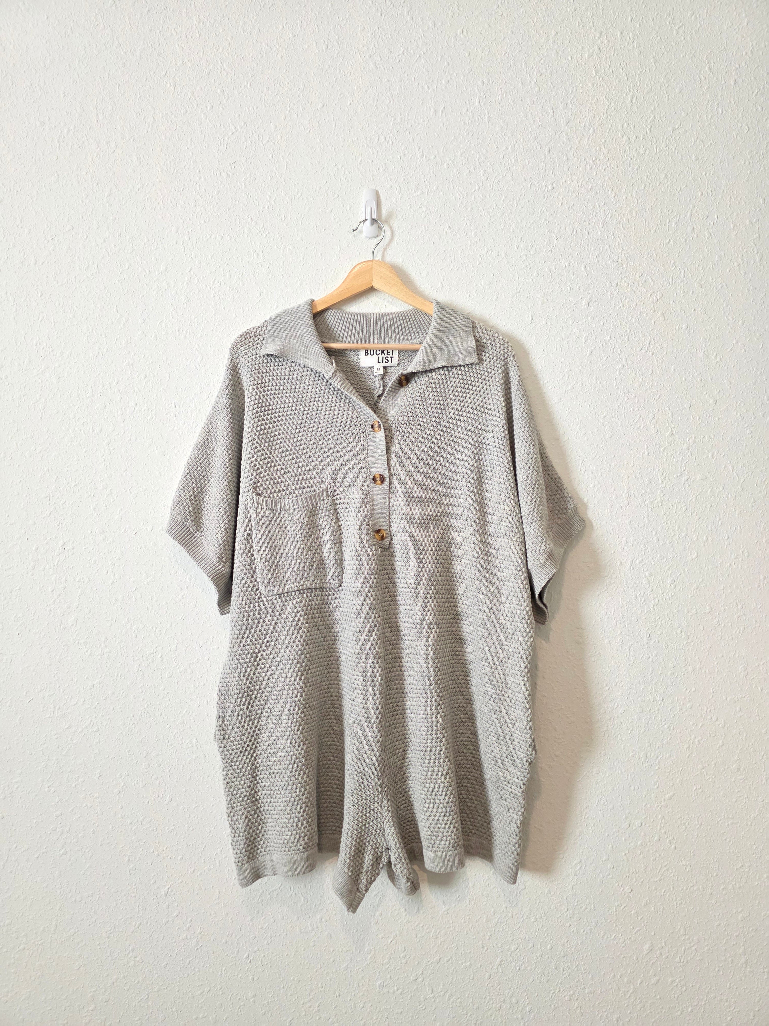 Bucketlist Cotton Waffle Romper (M)