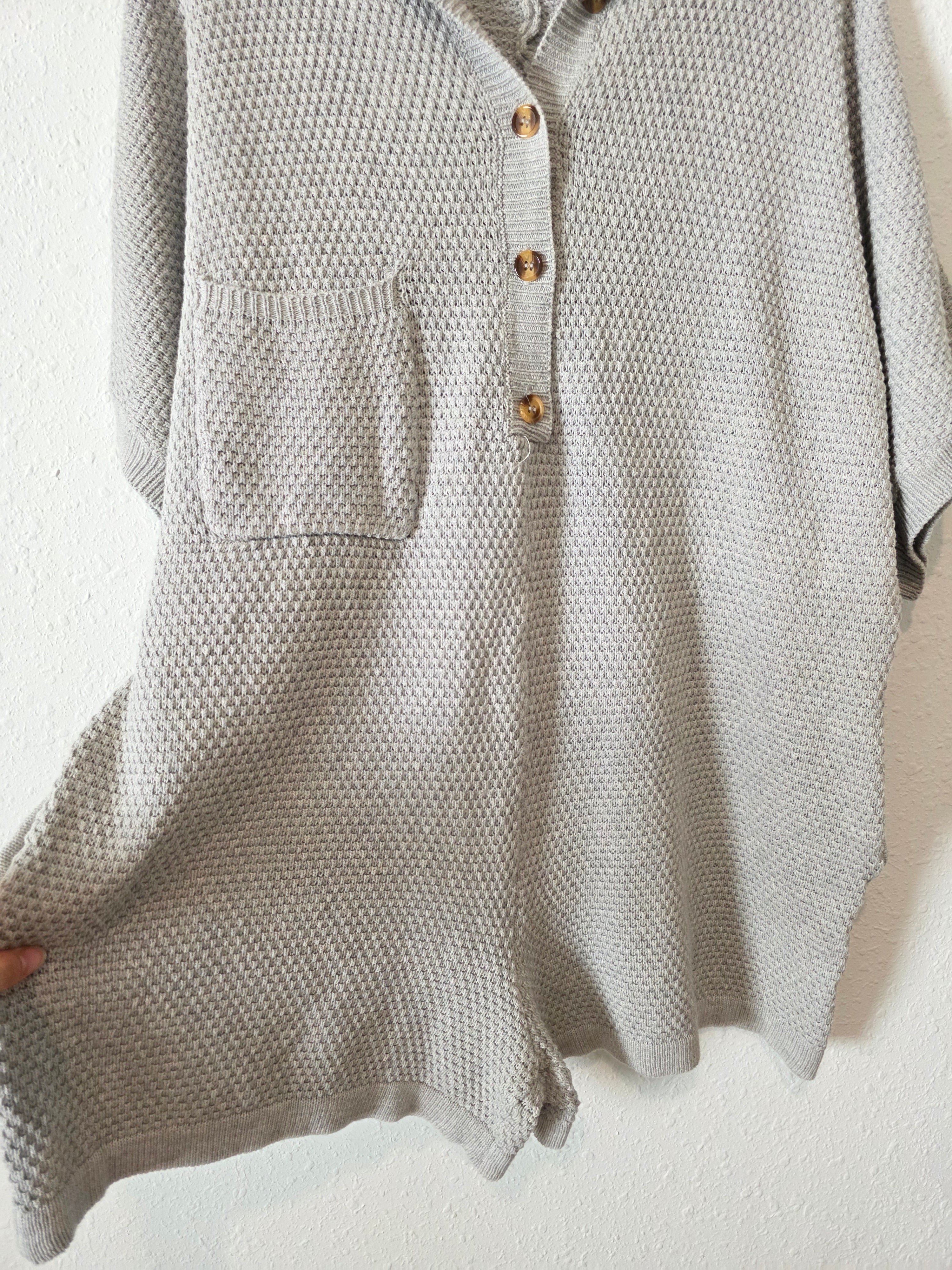 Bucketlist Cotton Waffle Romper (M)