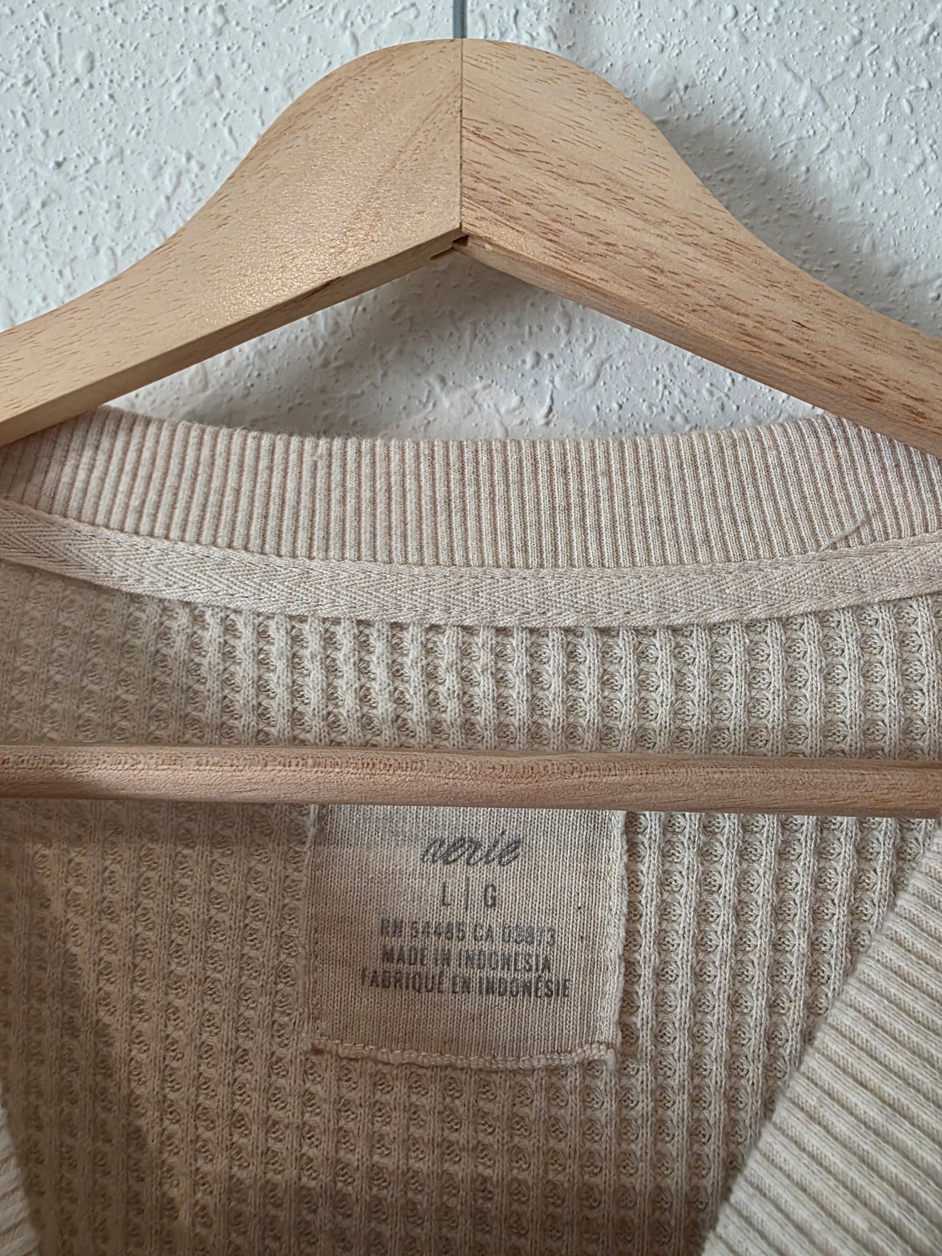 Aerie Oversized Waffle Crewneck (L)