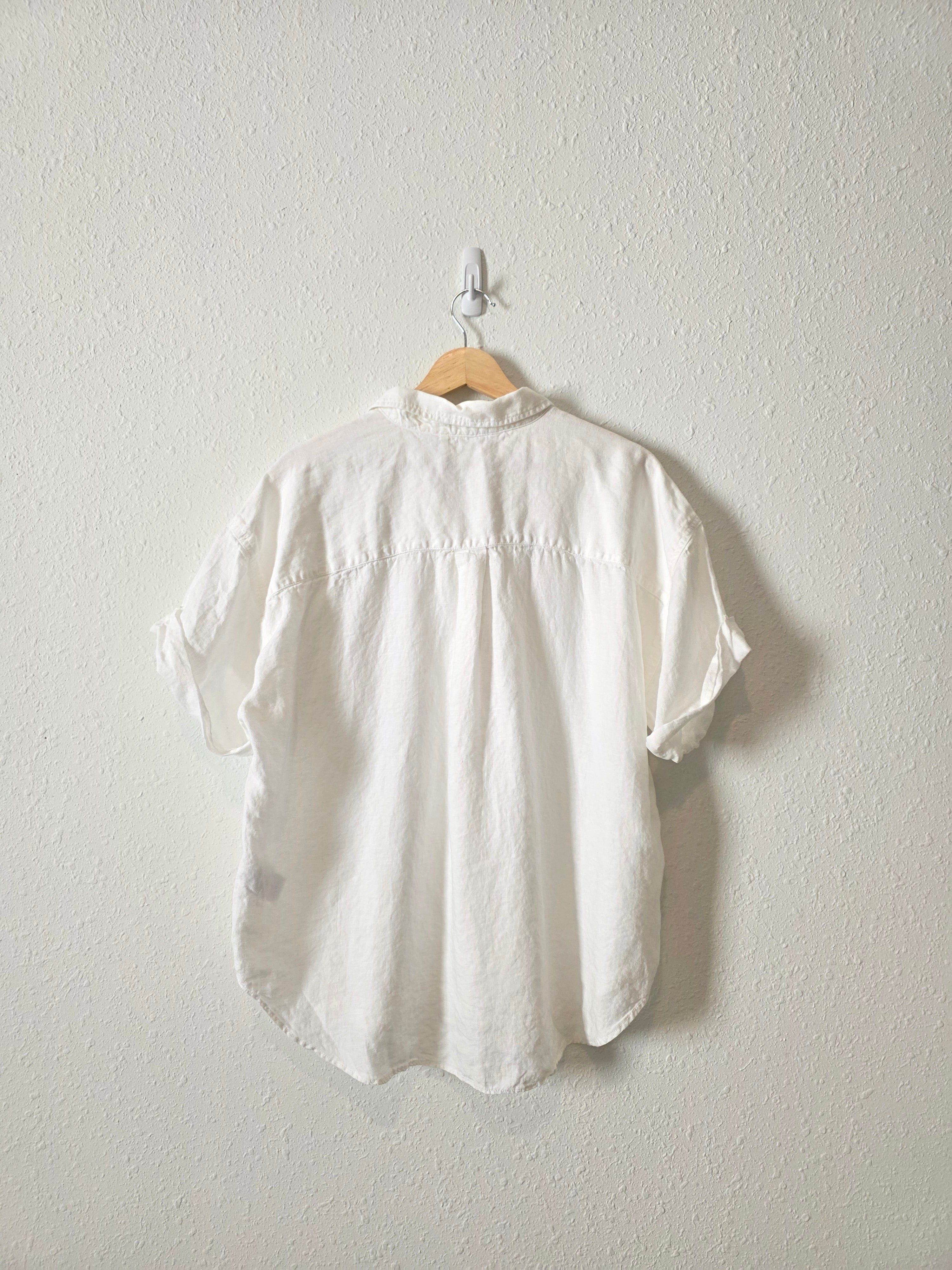 J.Crew Irish Linen Button Up (L)