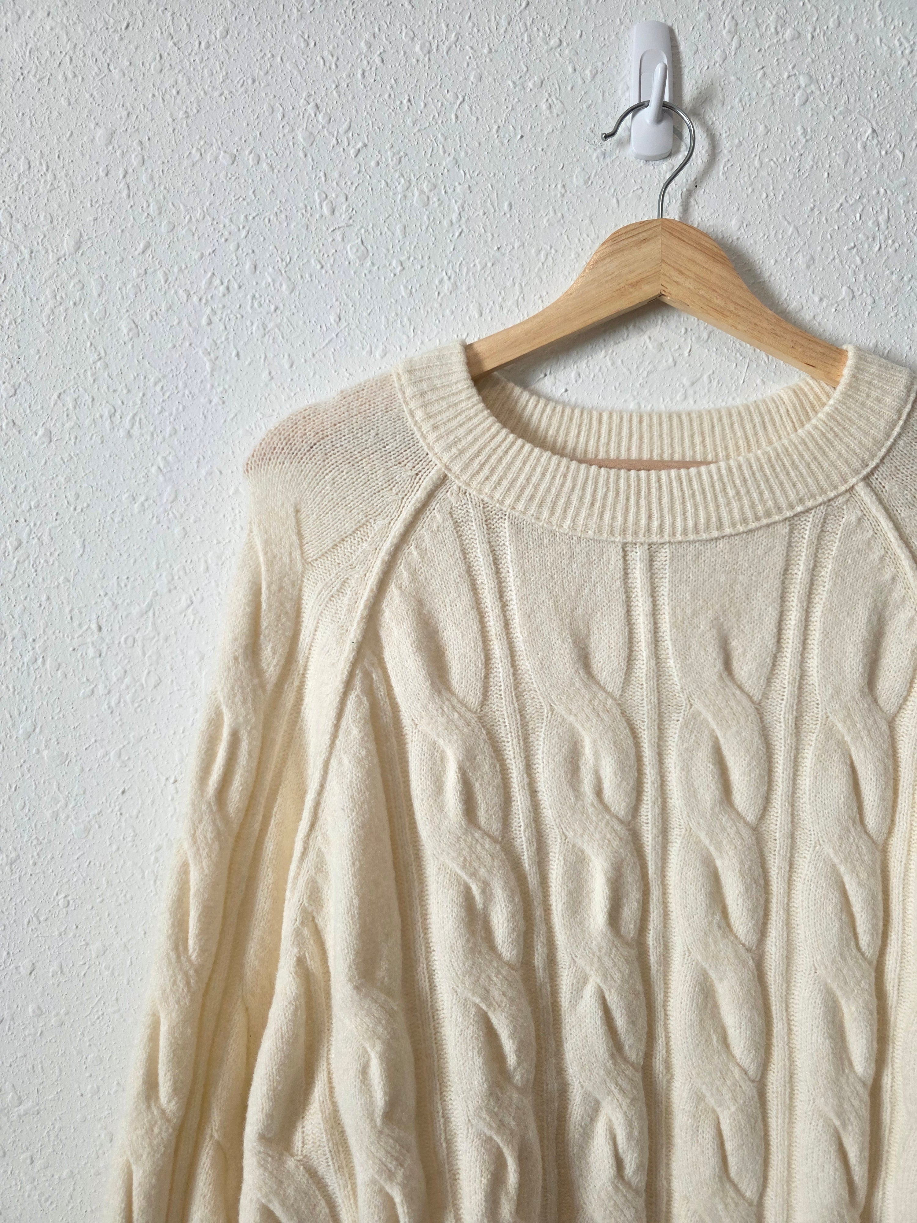 Aerie Cozy Cable Knit Sweater (L)
