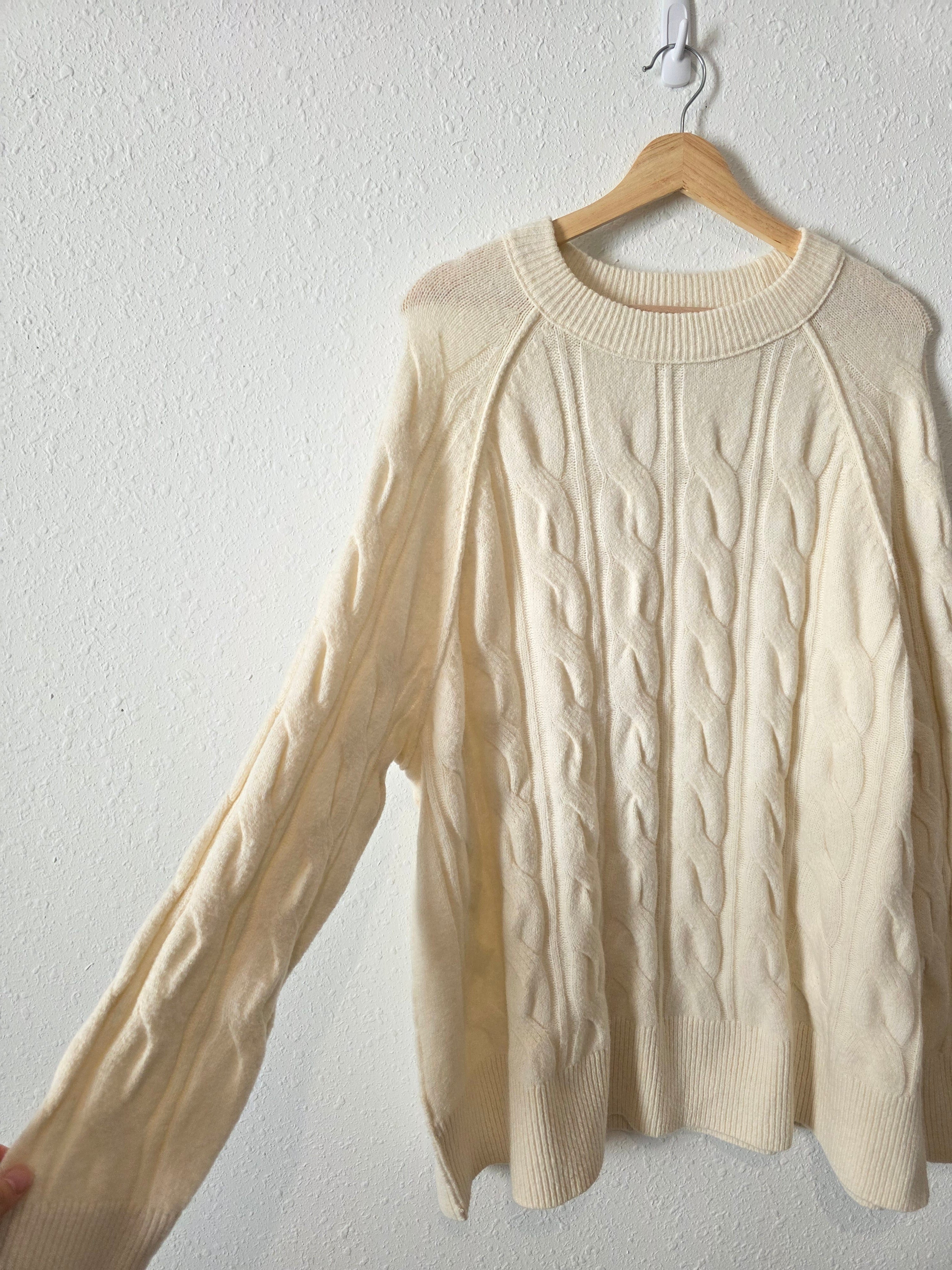 Aerie Cozy Cable Knit Sweater (L)