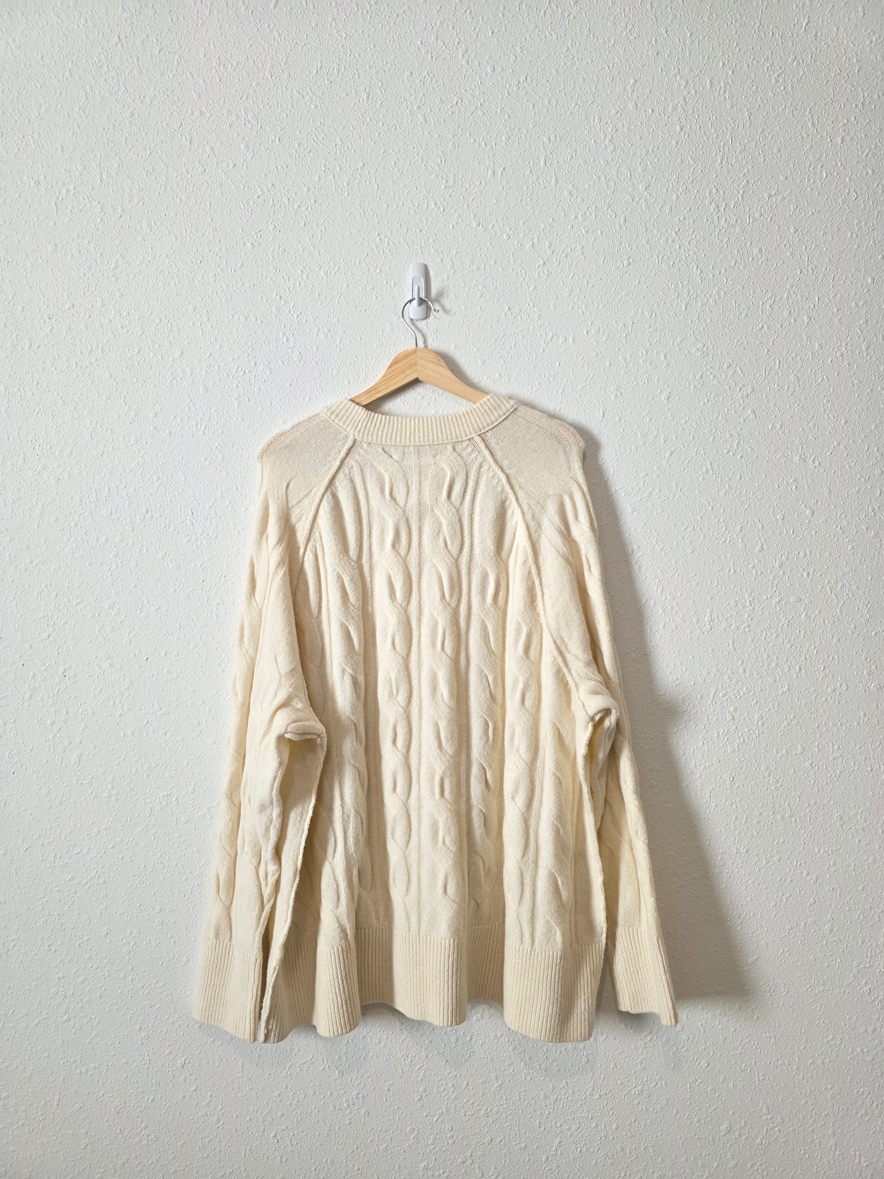 Aerie Cozy Cable Knit Sweater (L)