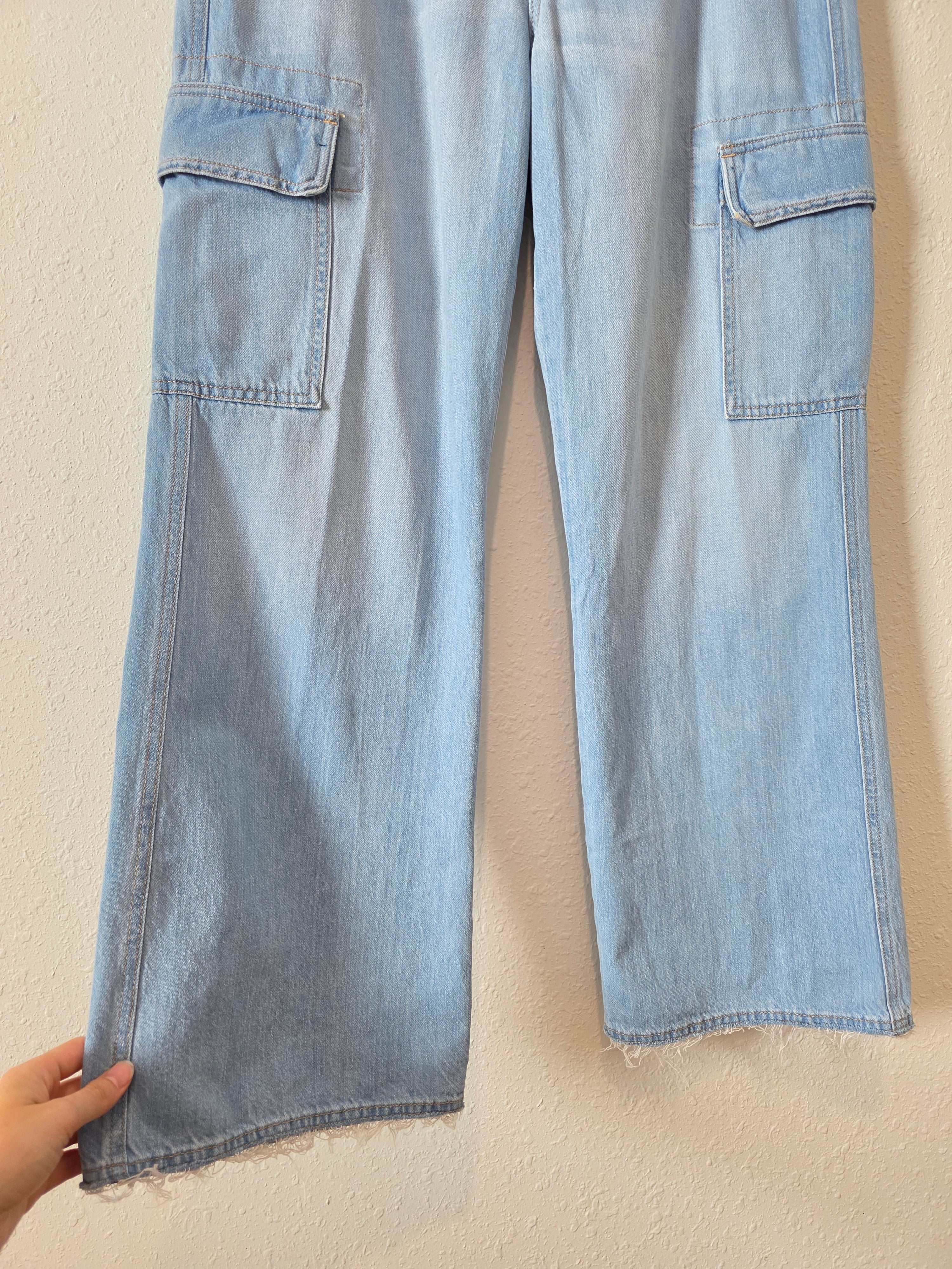 Loft Wide Leg Cargo Jeans (28/6)