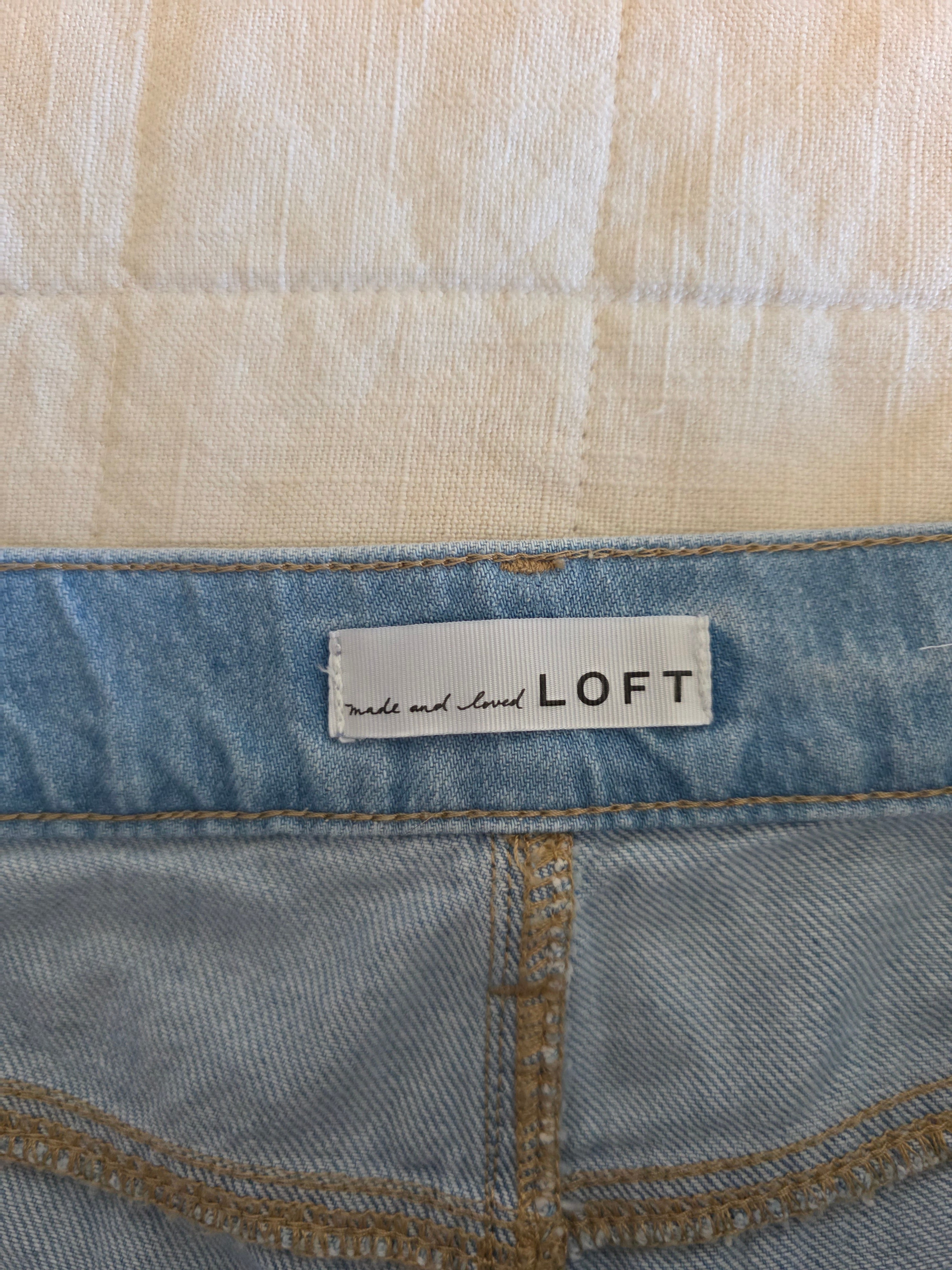 Loft Wide Leg Cargo Jeans (28/6)