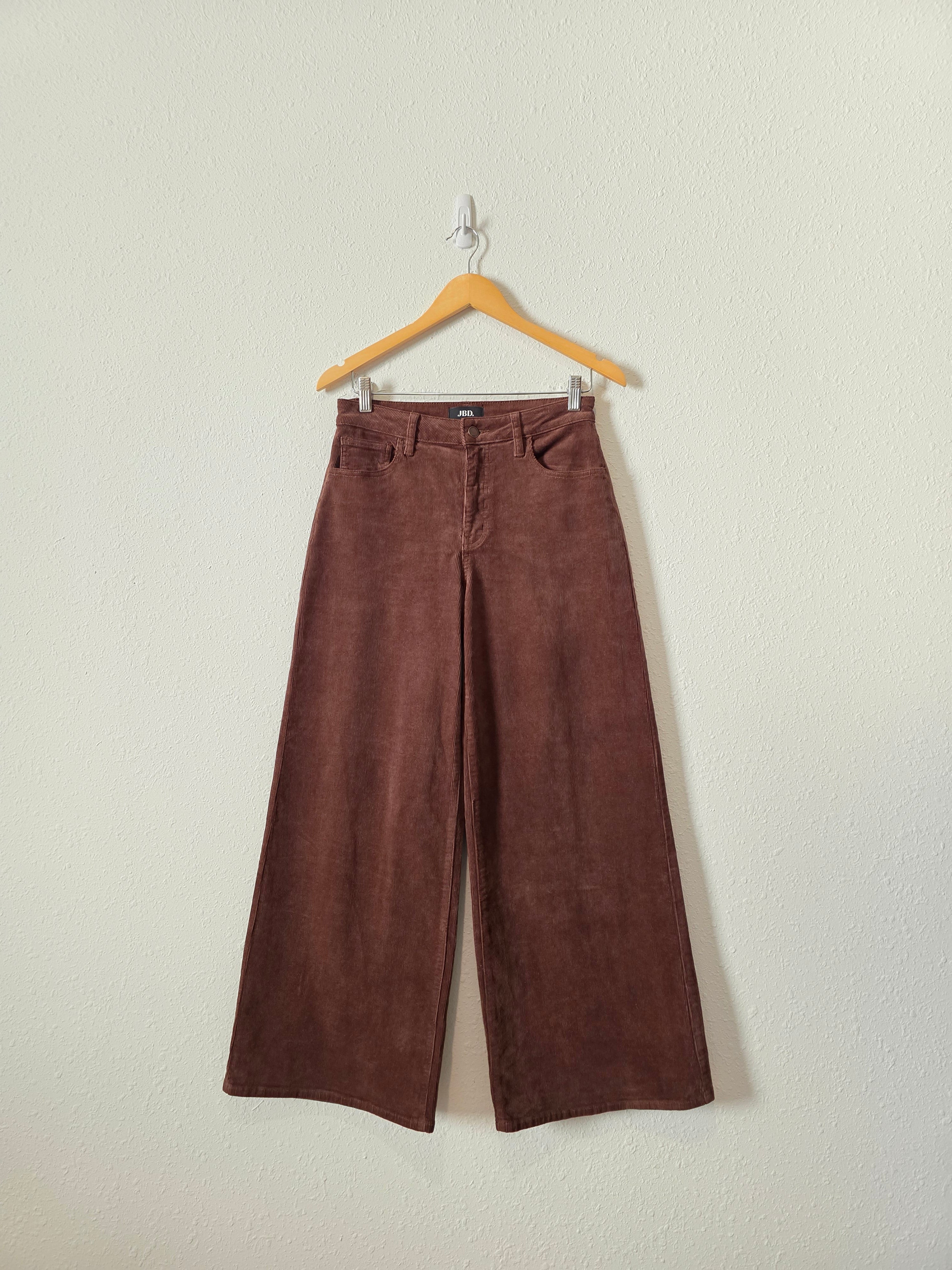 Brown Wide Leg Cord Jeans (27)