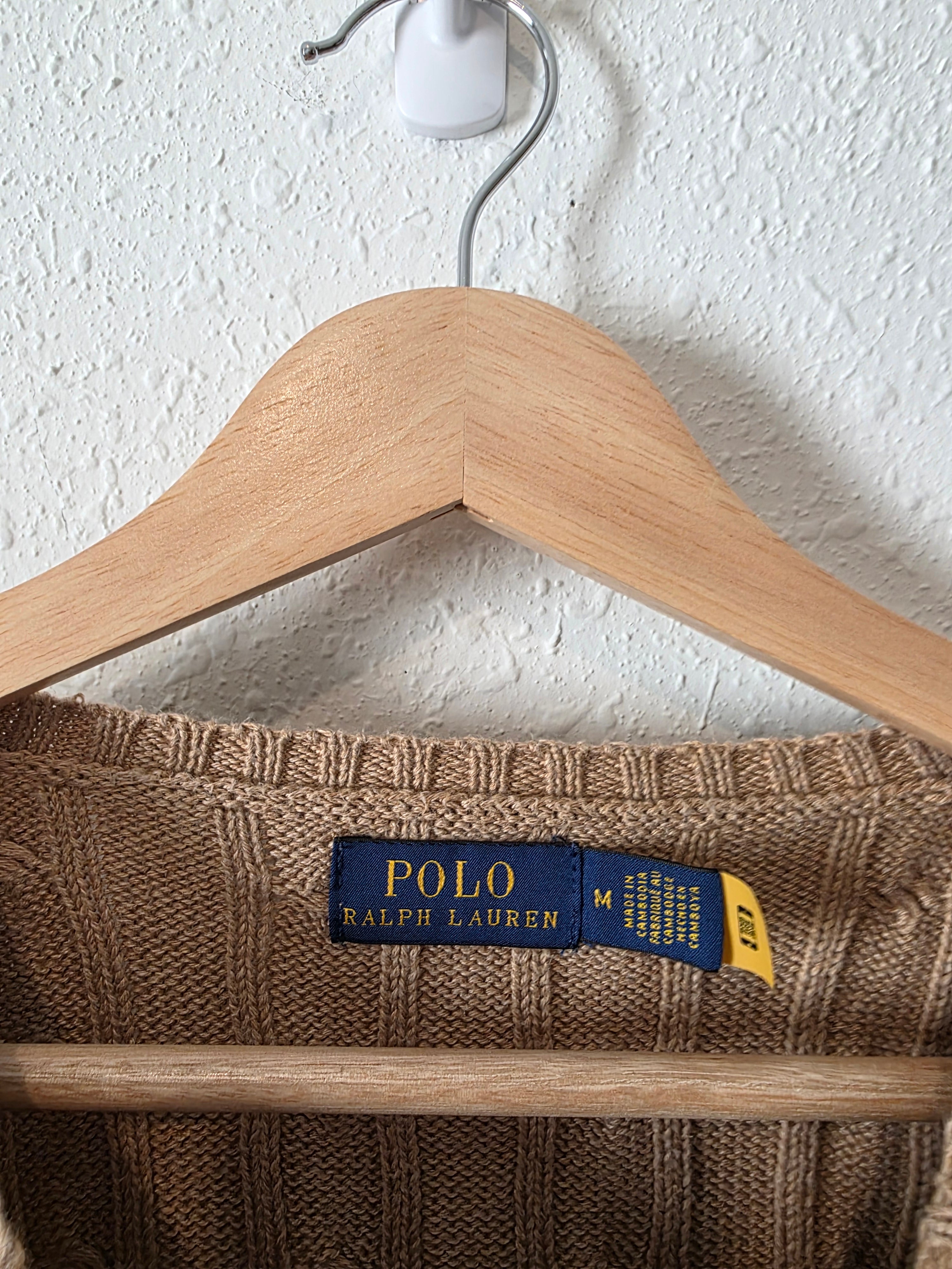 Polo Ralph Lauren Cable Knit Cotton Sweater (M)