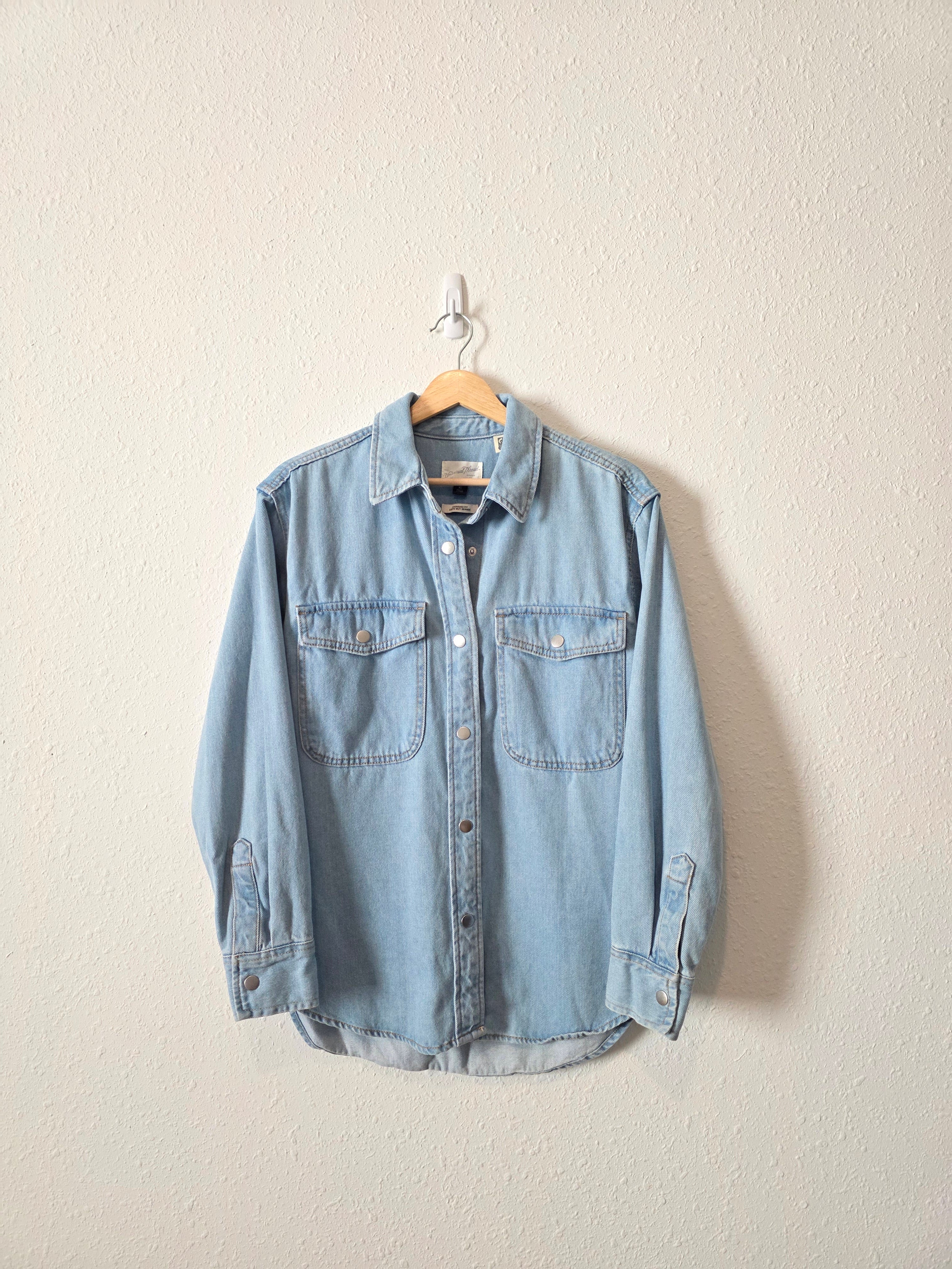 Light Wash Denim Shirt Jacket (XS)