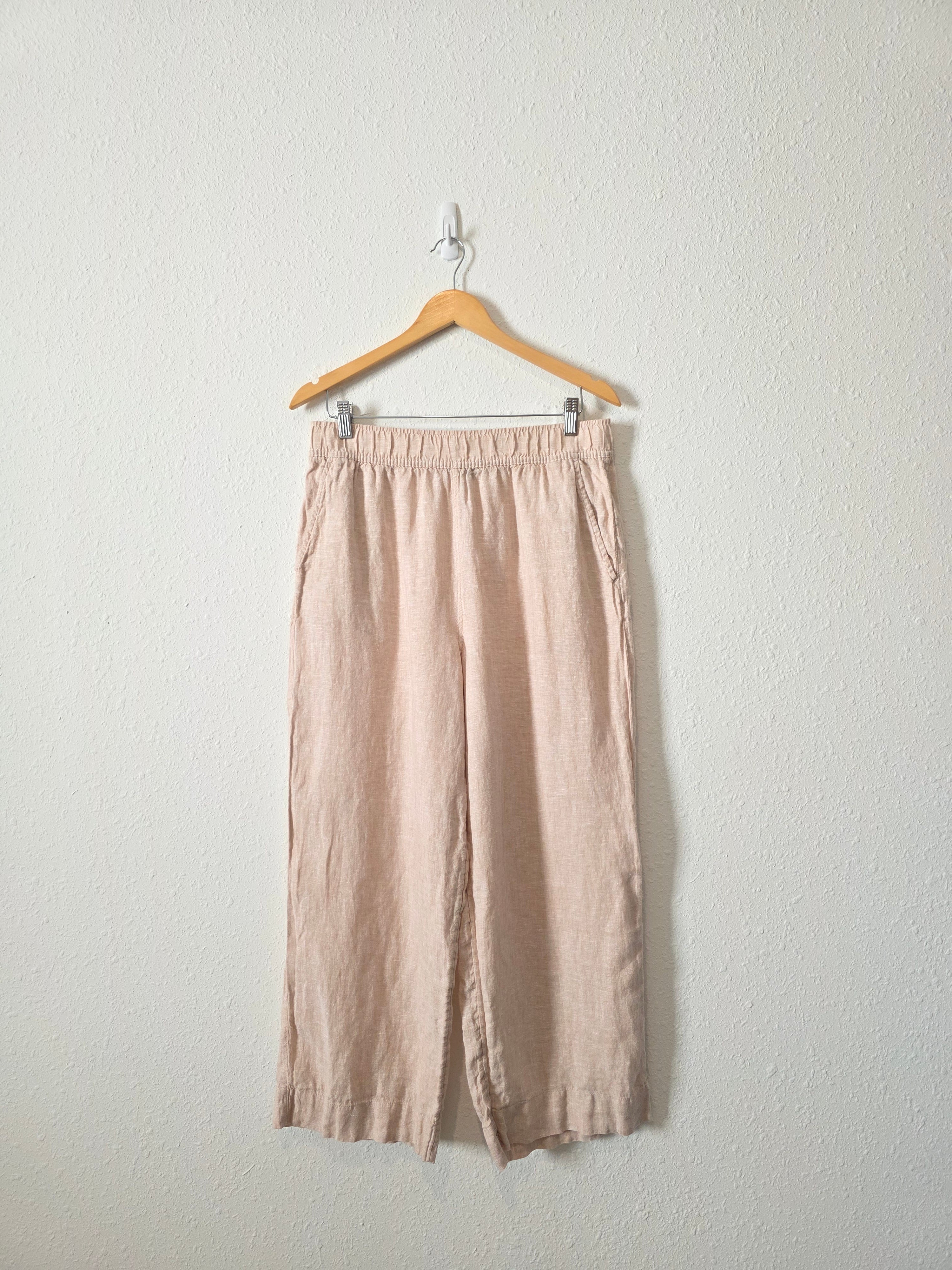 Linen Wide Leg Pants (L)