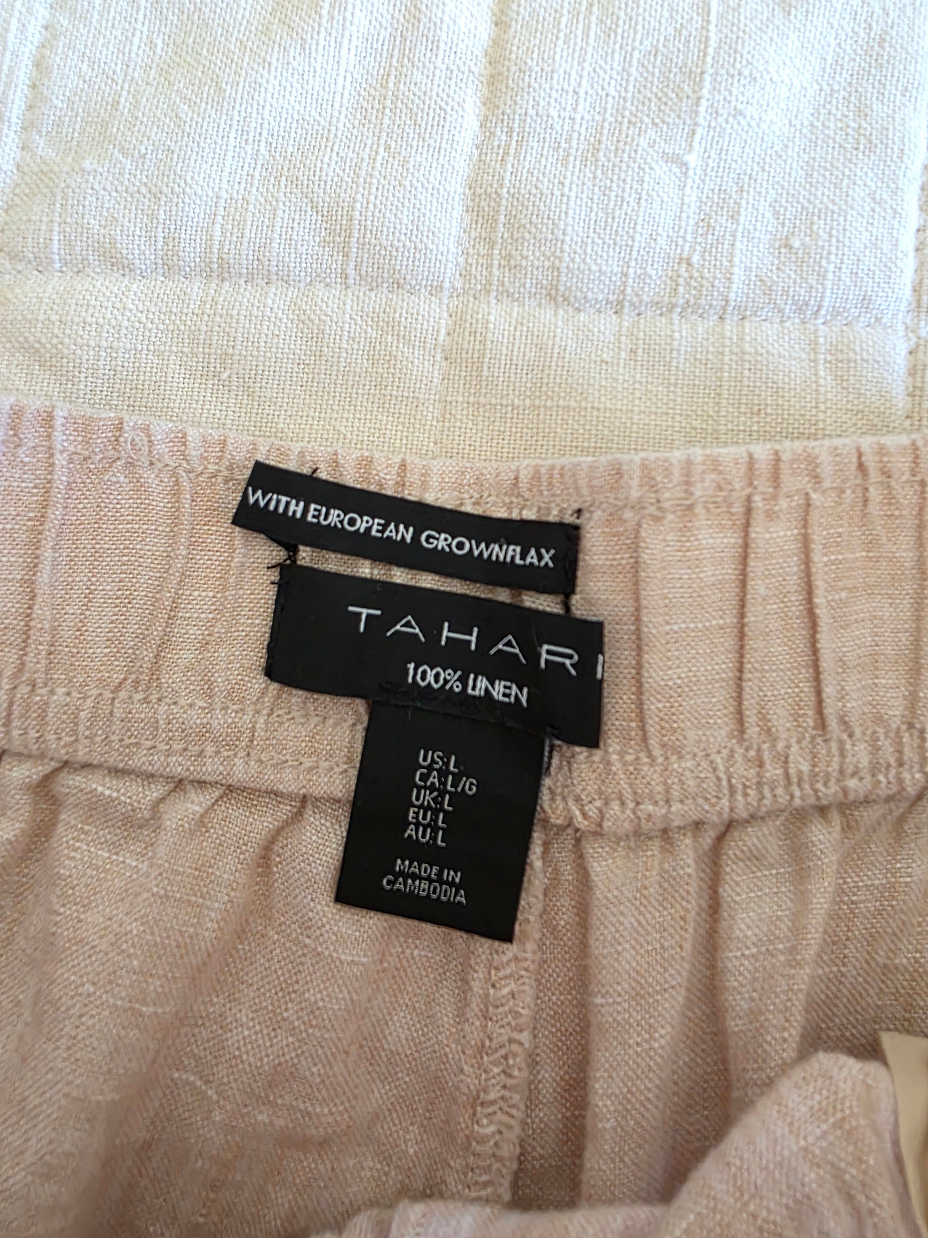 Linen Wide Leg Pants (L)