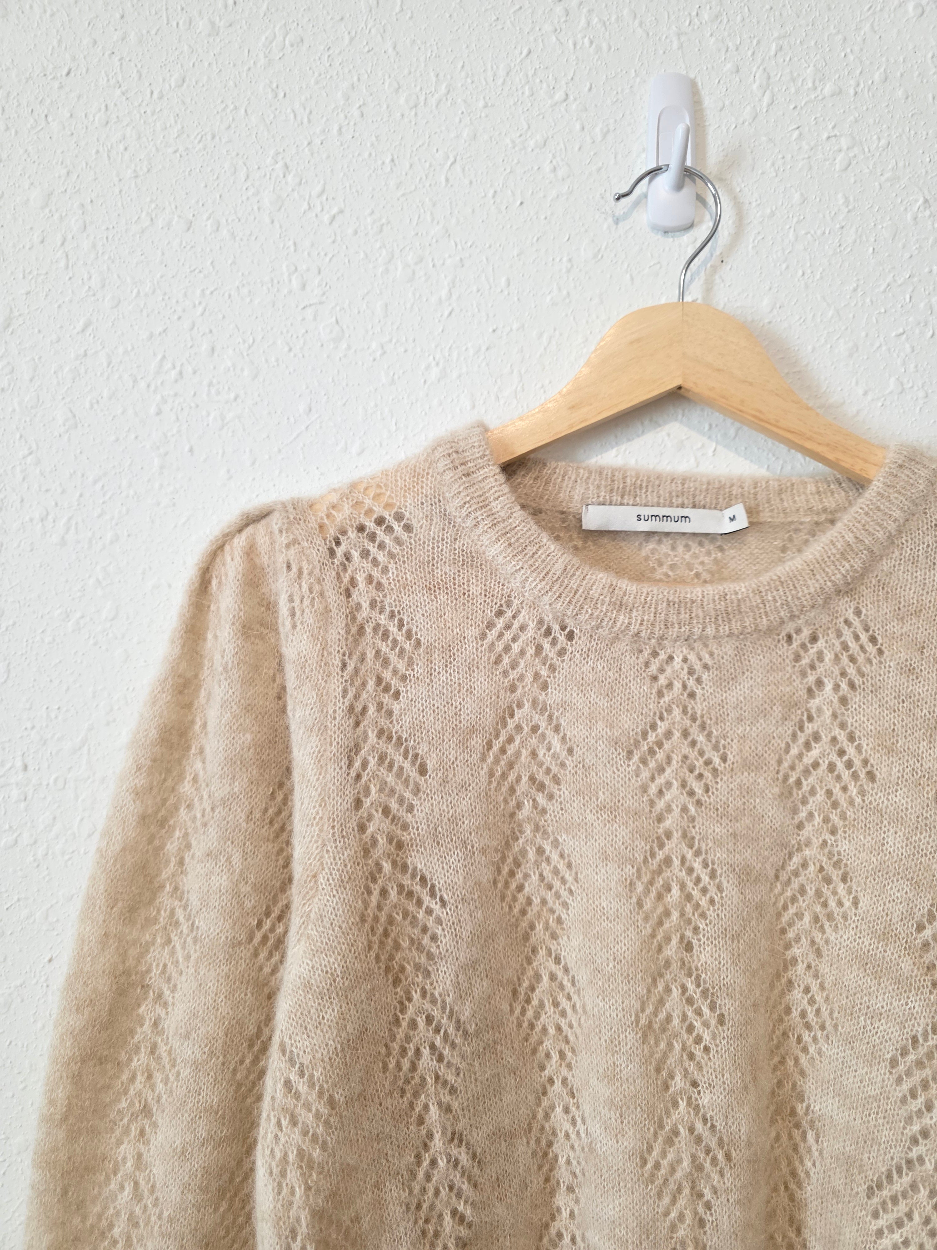 Puff Sleeve Alpaca Sweater (M)