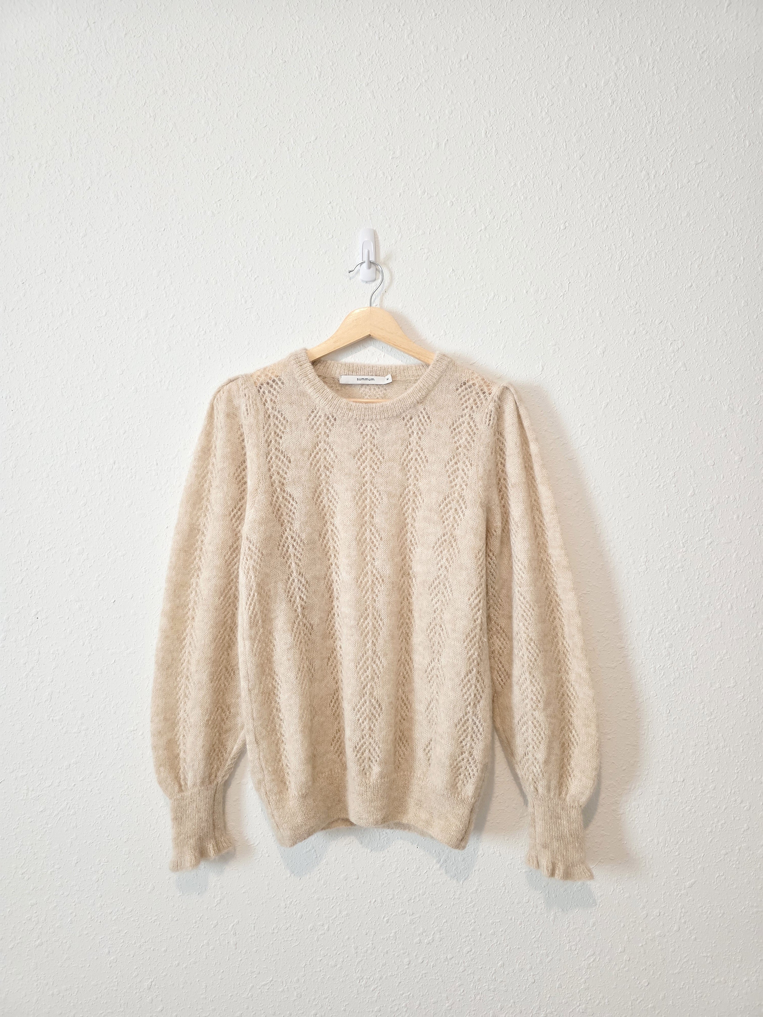 Puff Sleeve Alpaca Sweater (M)