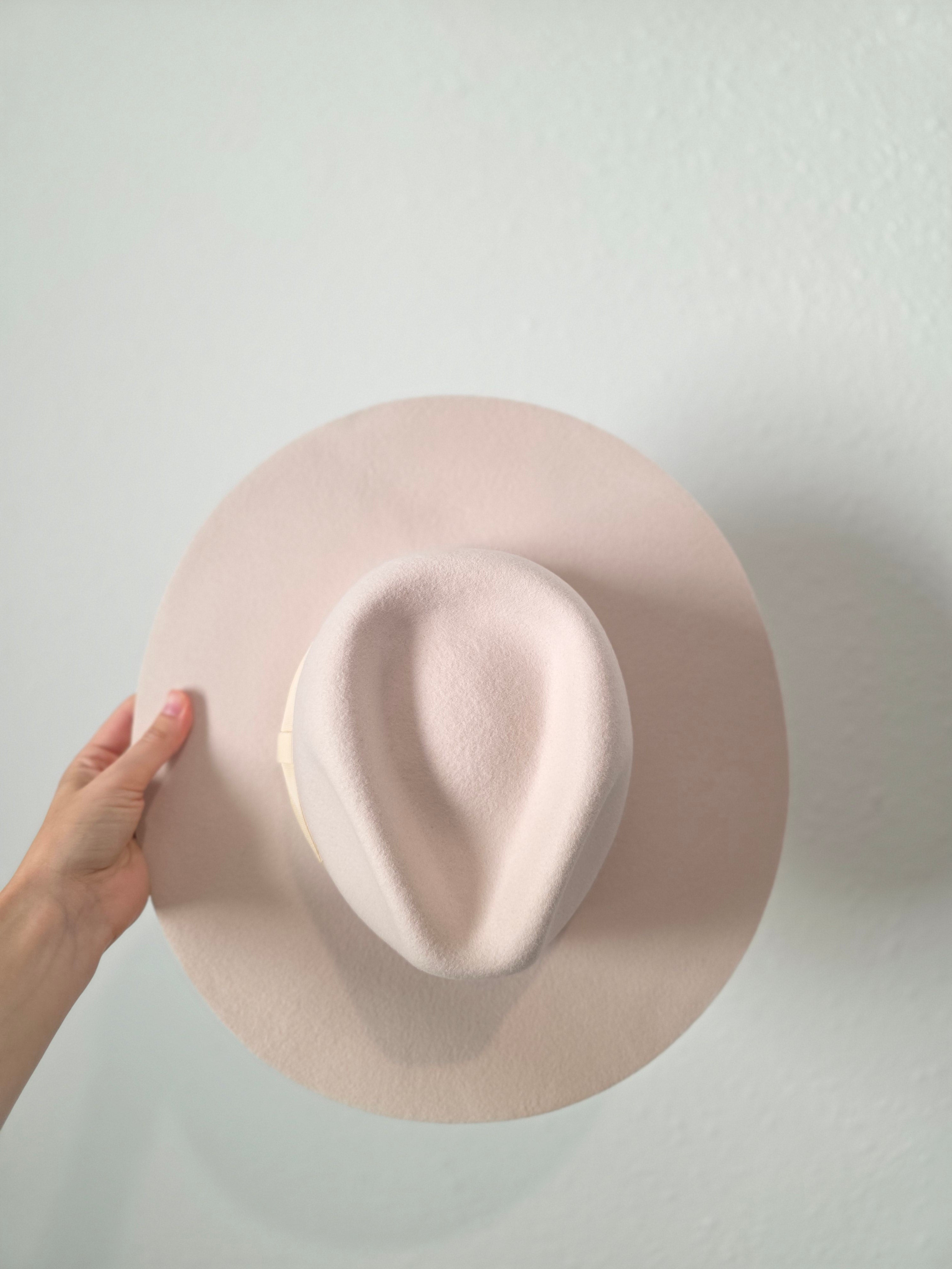 Cream Wool Rancher Hat (OS)