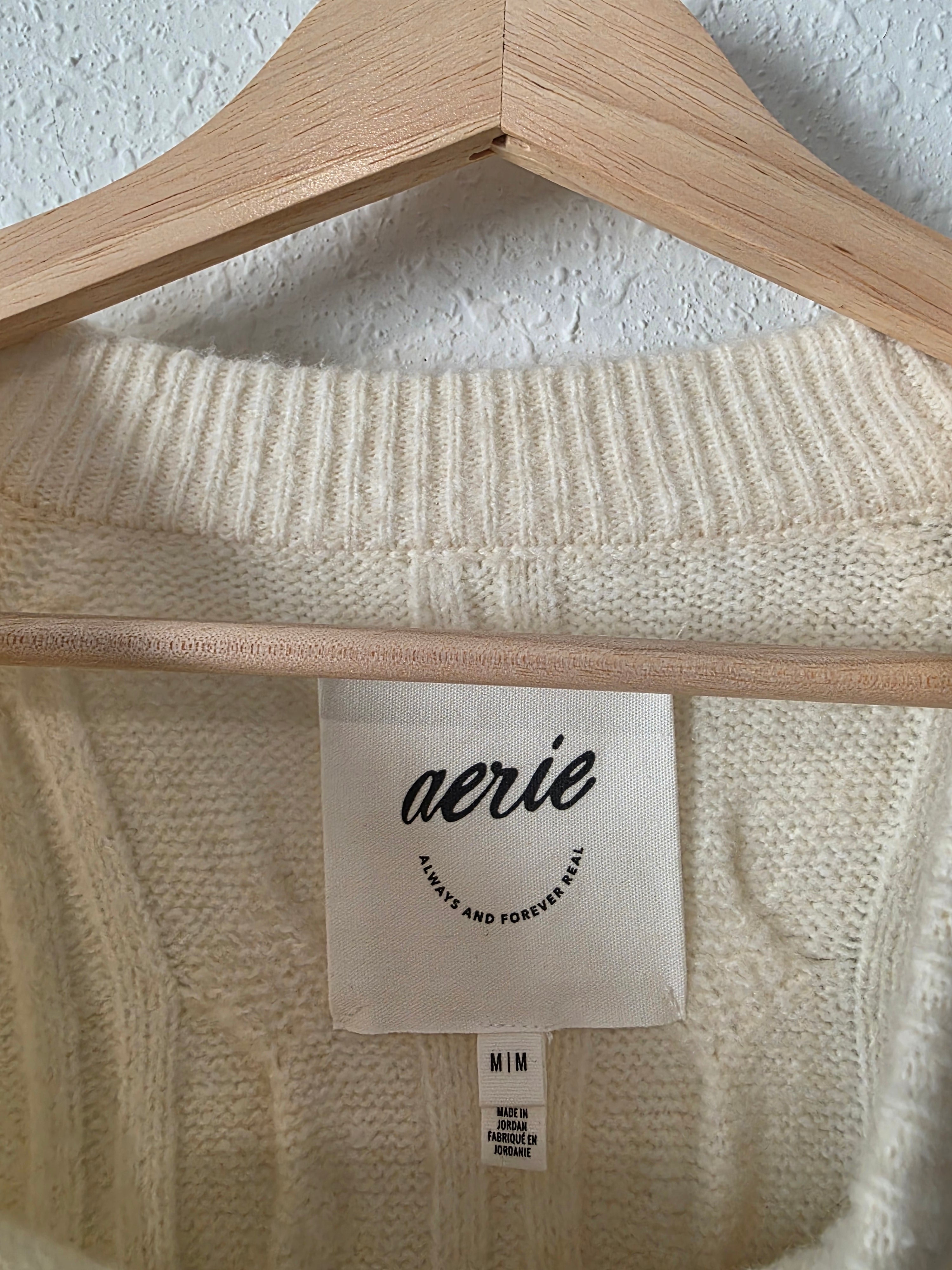 Aerie Cozy Cable Knit Sweater (M)