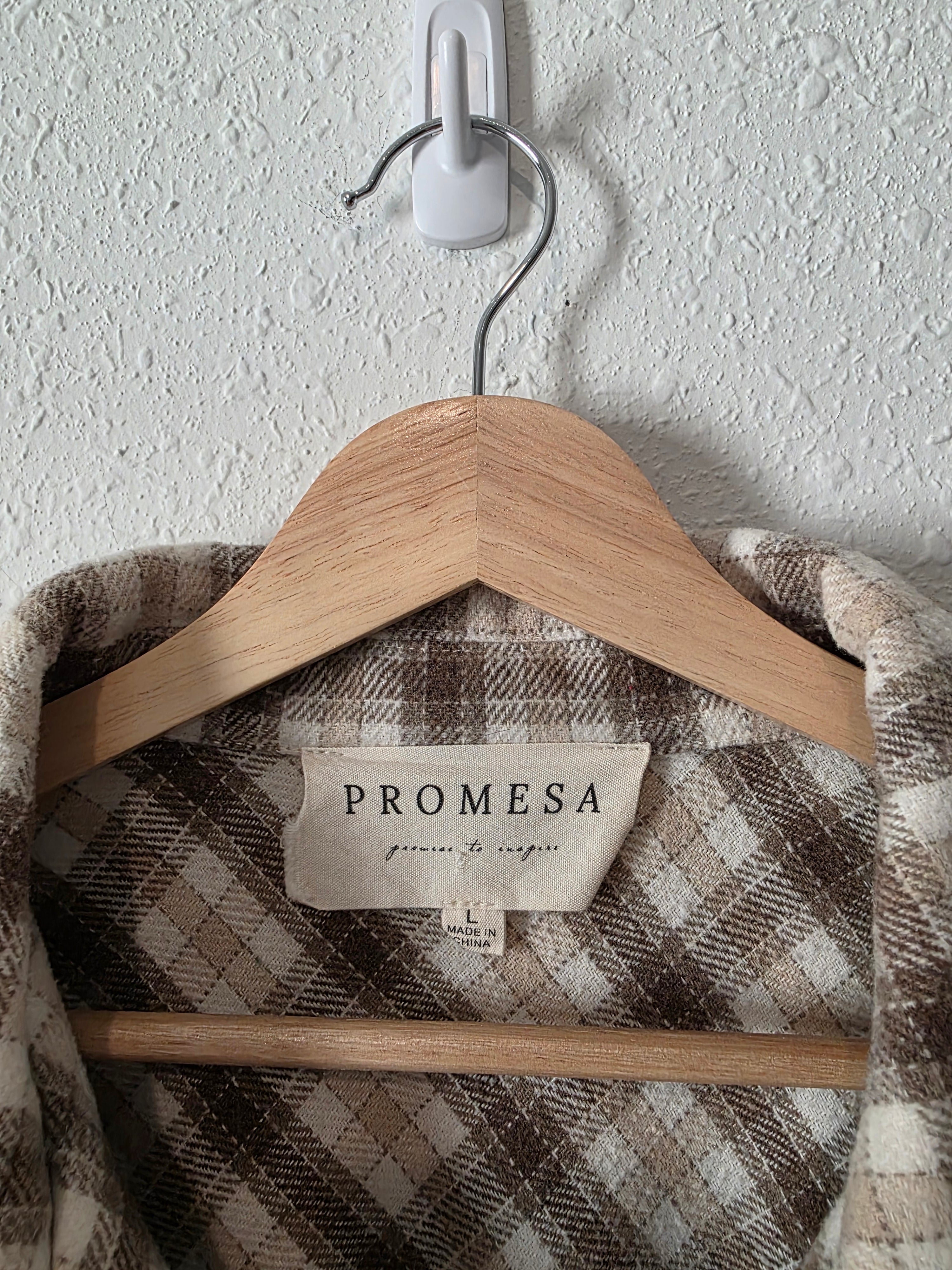 Promesa Plaid Button Up Jacket (L)