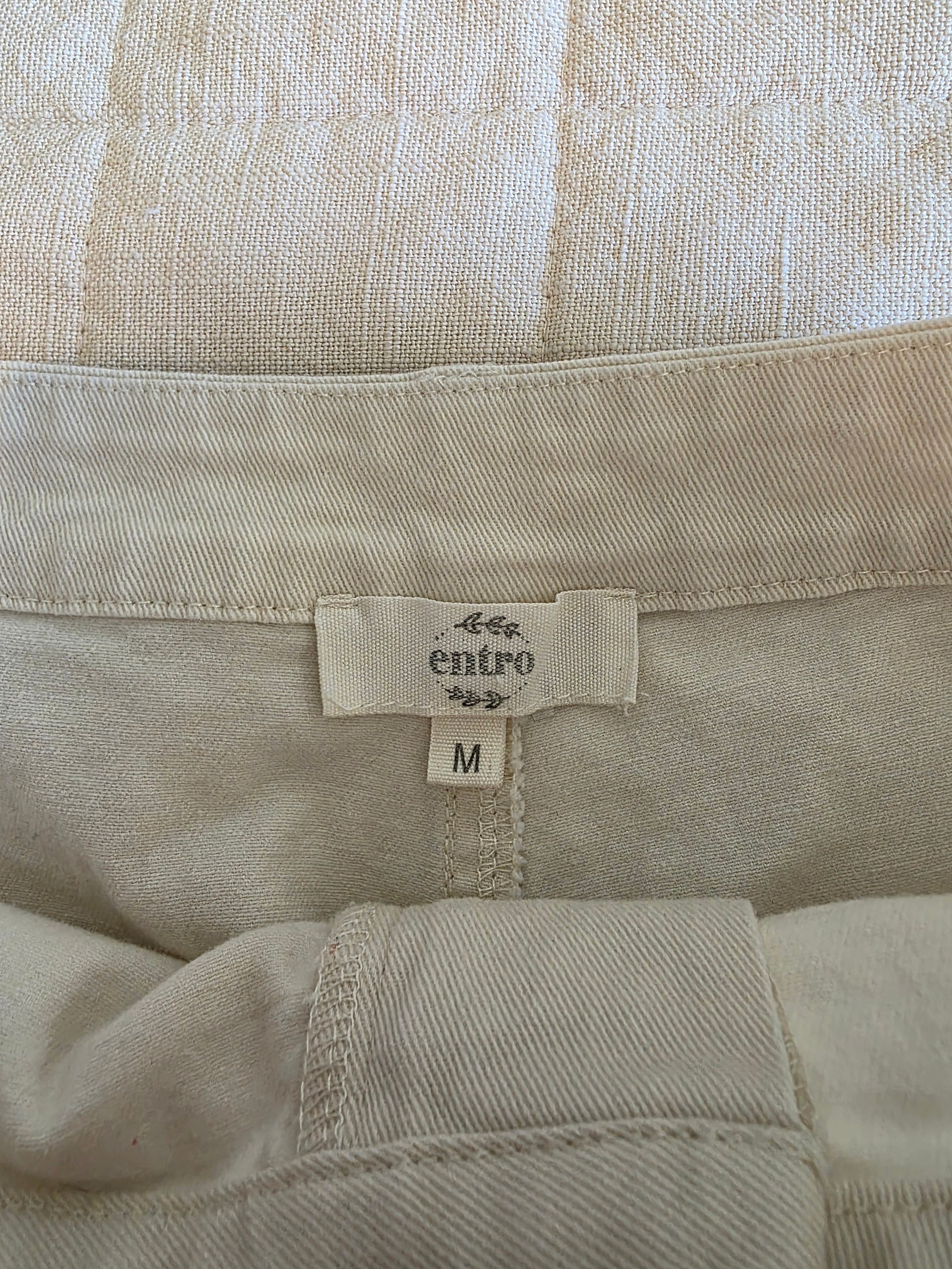 Ecru Wide Leg Pants (M)