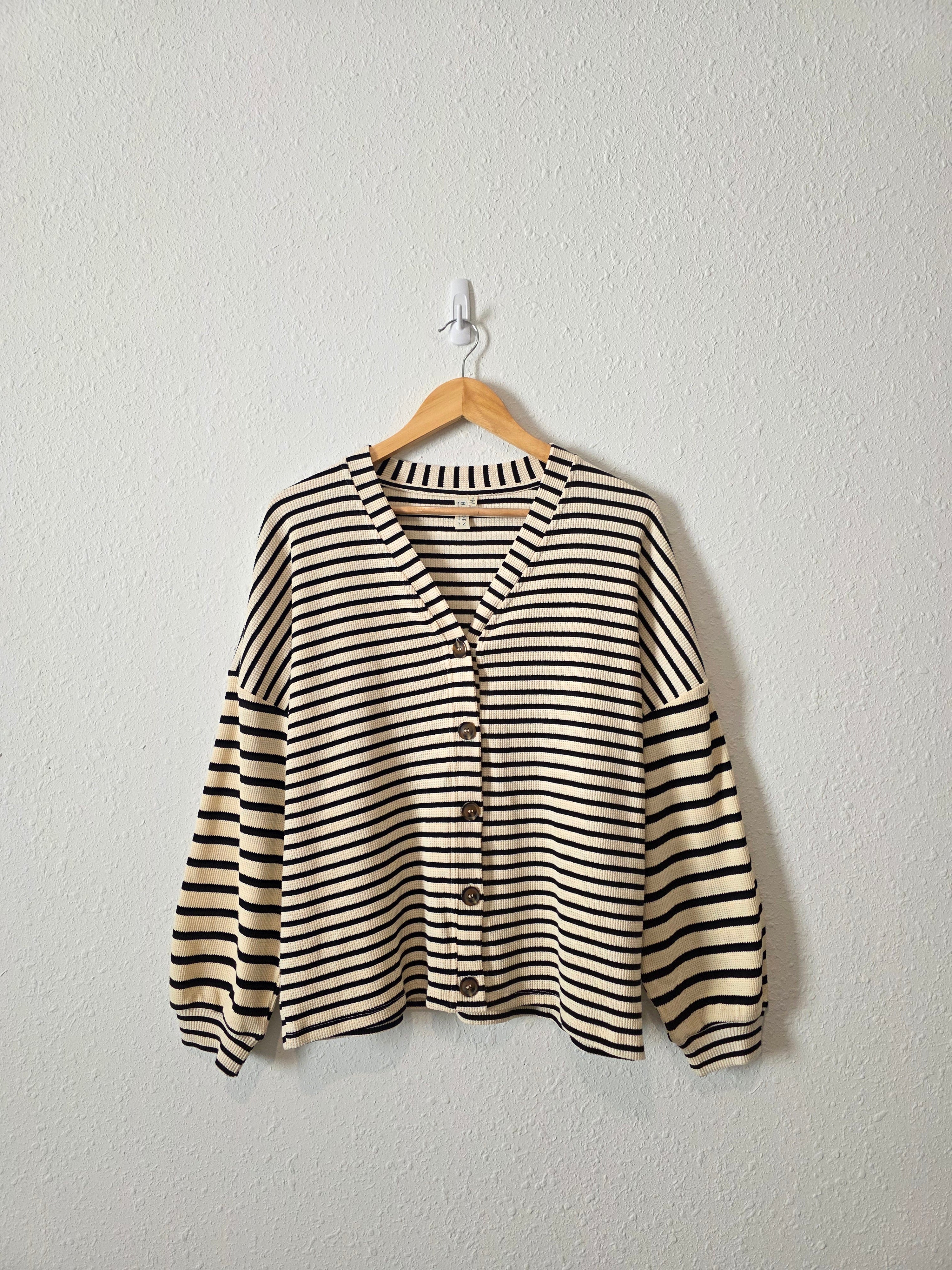 Hayden Striped Button Up Top (S)