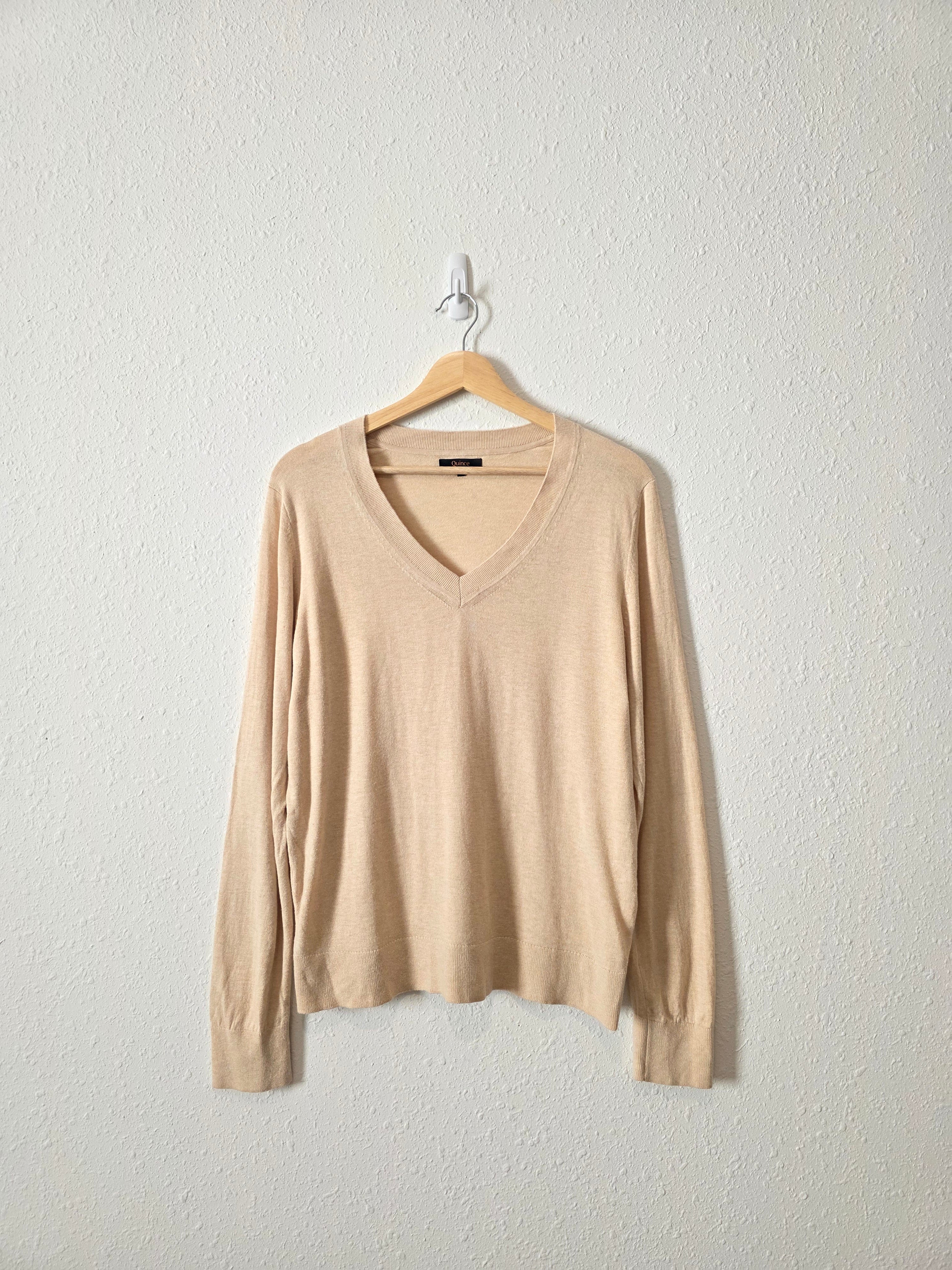Quince Cotton Cashmere Lightweight Sweater (L)