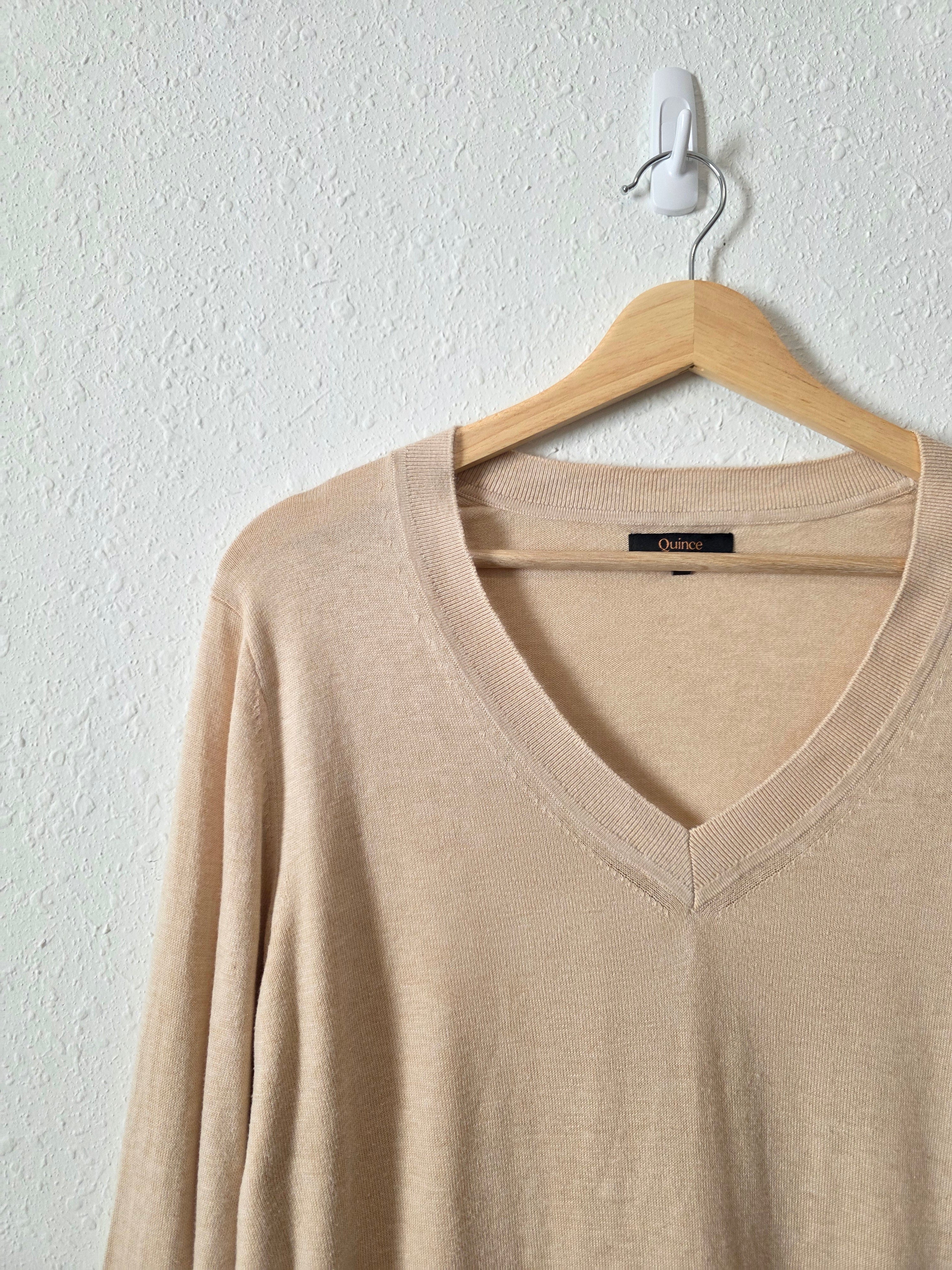 Quince Cotton Cashmere Lightweight Sweater (L)