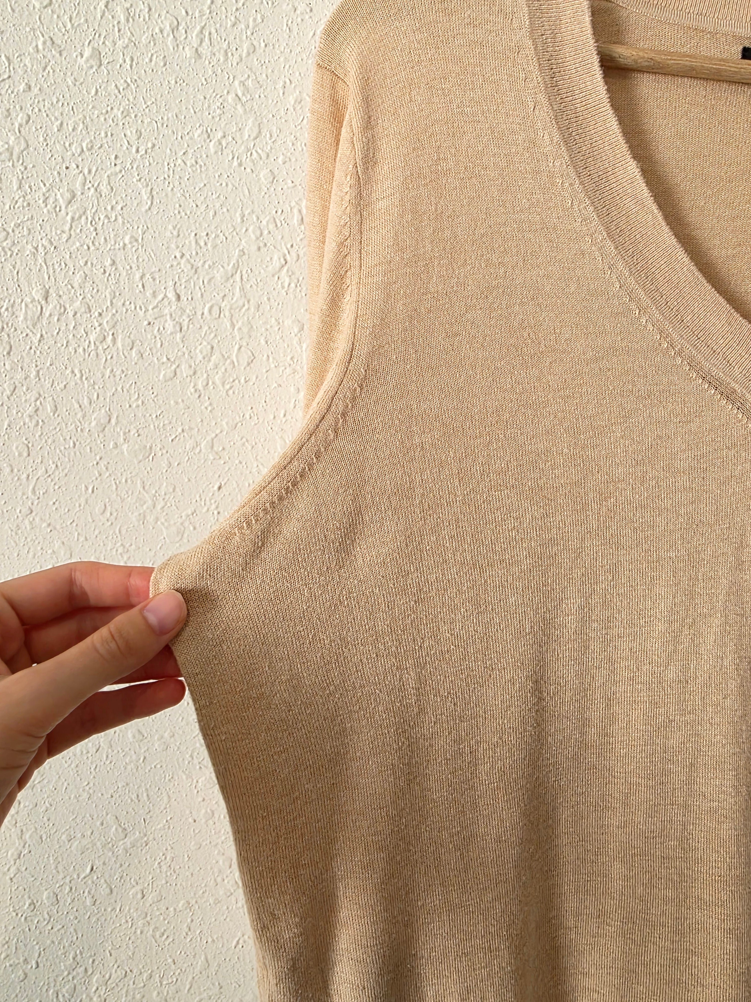 Quince Cotton Cashmere Lightweight Sweater (L)