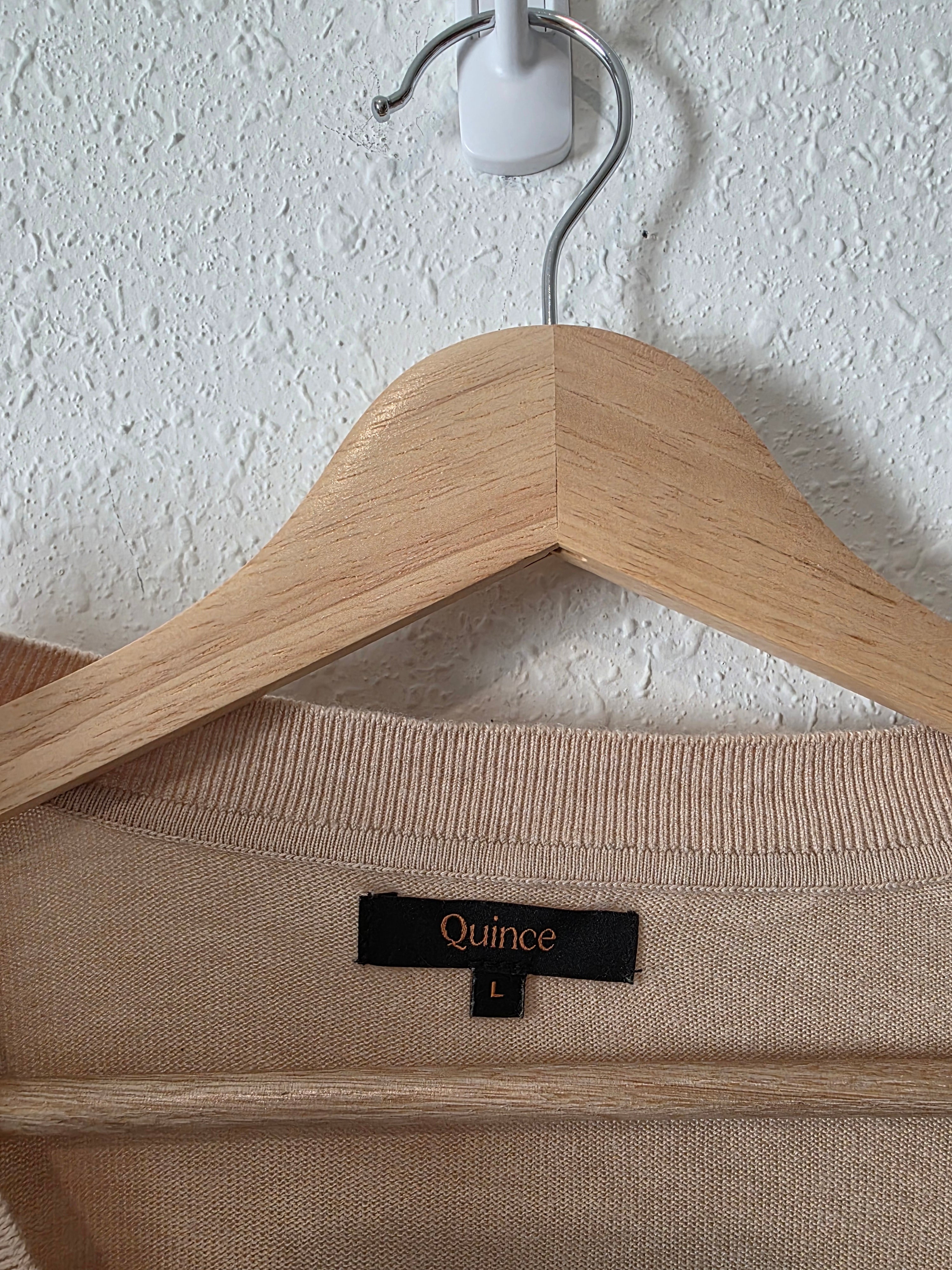 Quince Cotton Cashmere Lightweight Sweater (L)