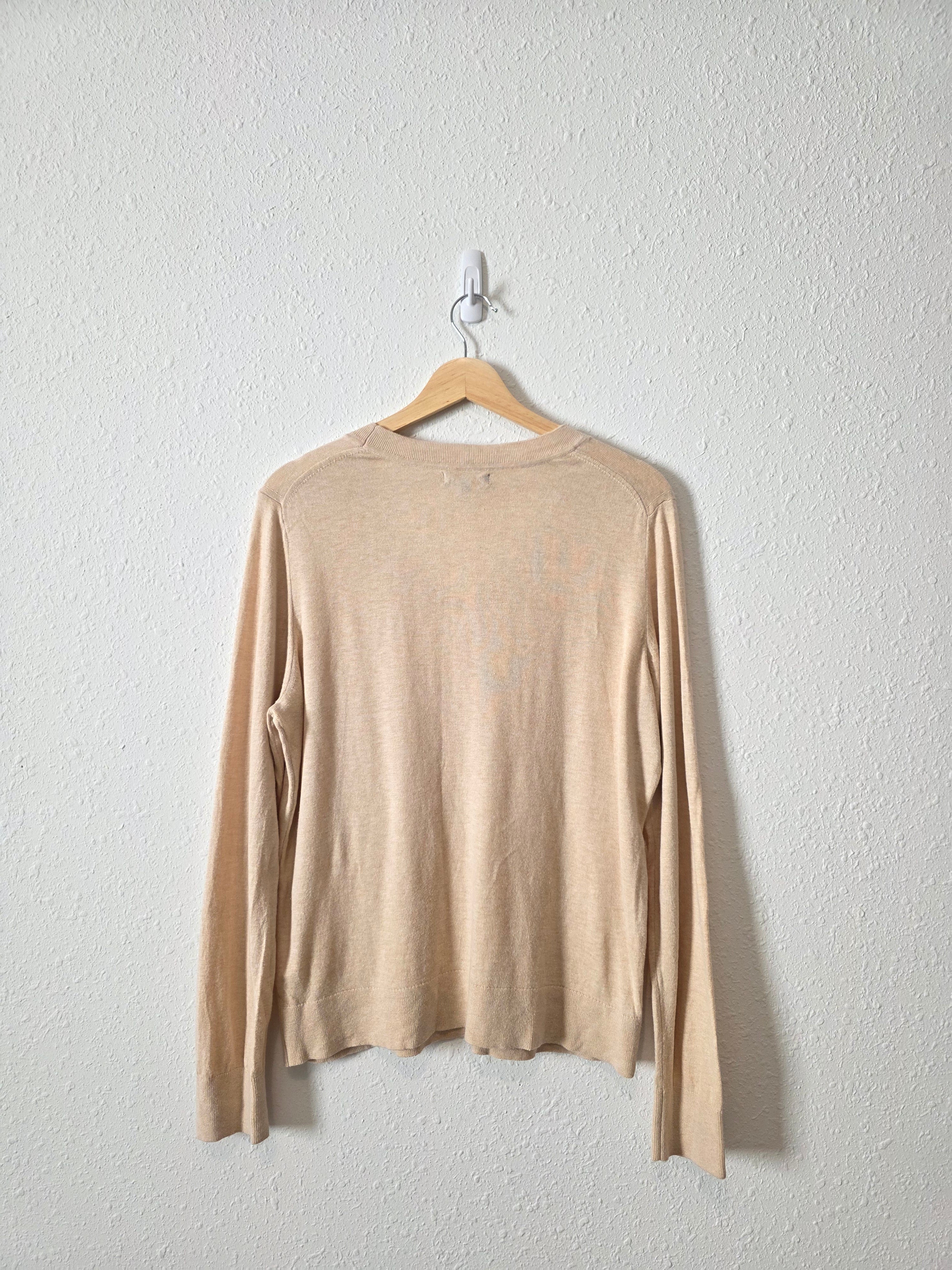 Quince Cotton Cashmere Lightweight Sweater (L)