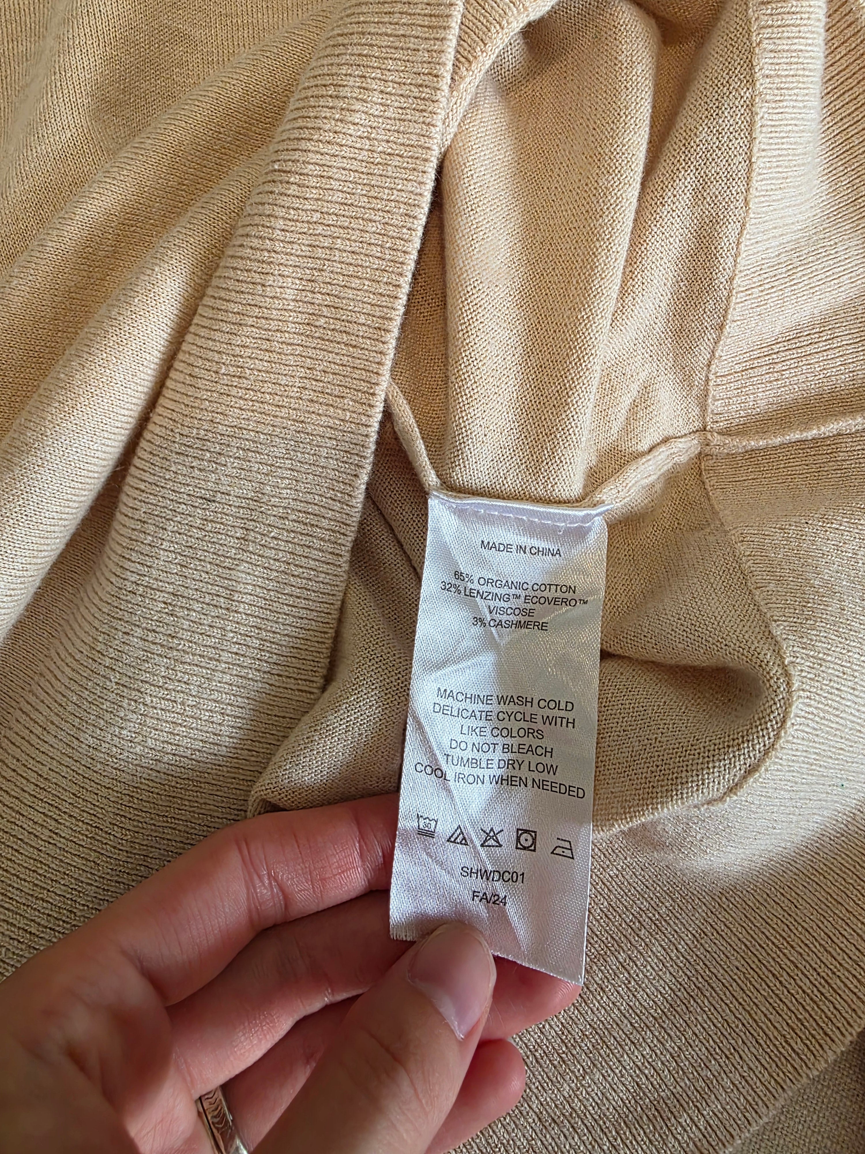 Quince Cotton Cashmere Lightweight Sweater (L)