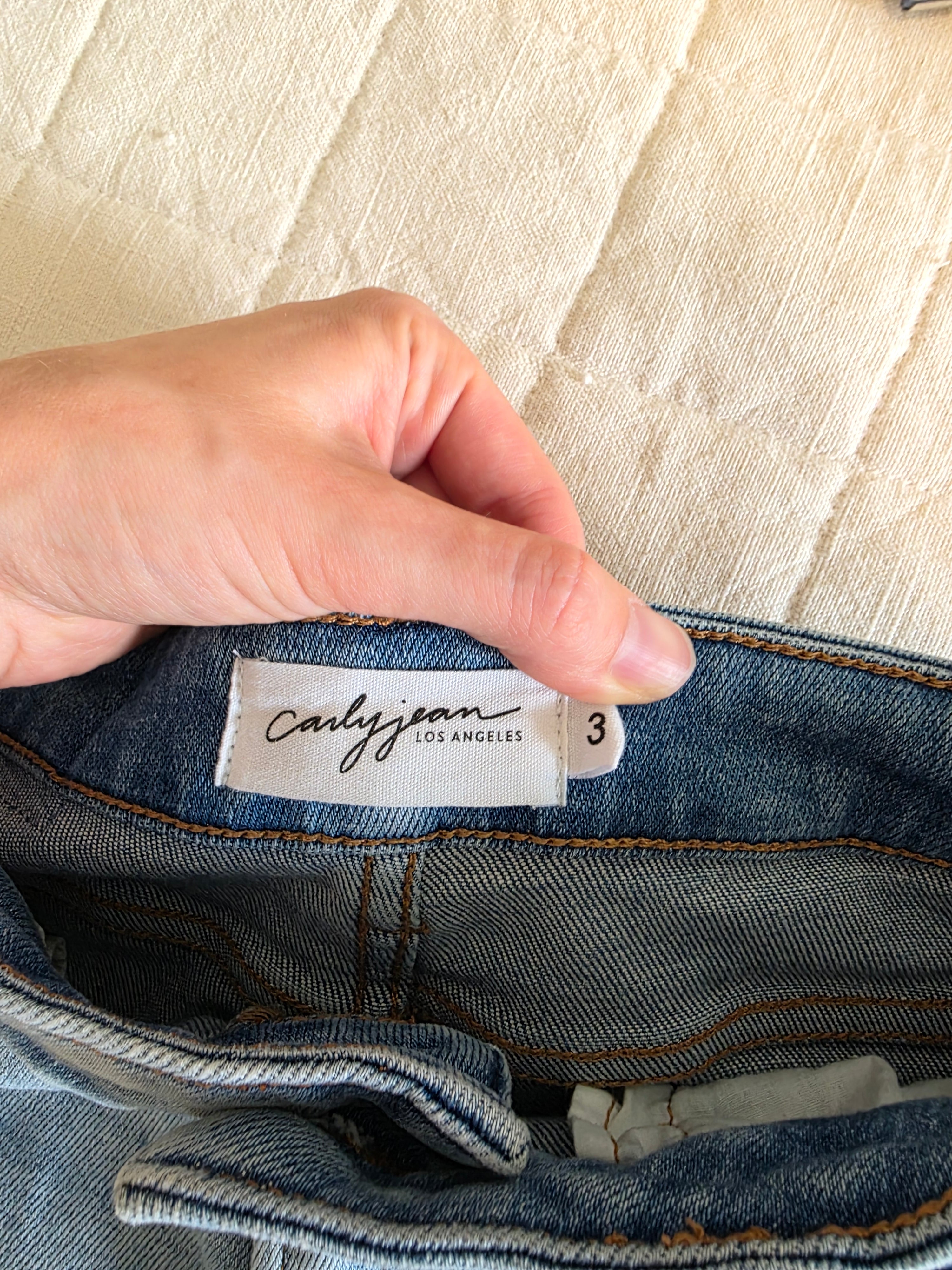 Carly Jean Light Wash Slim Straight Jeans (3)