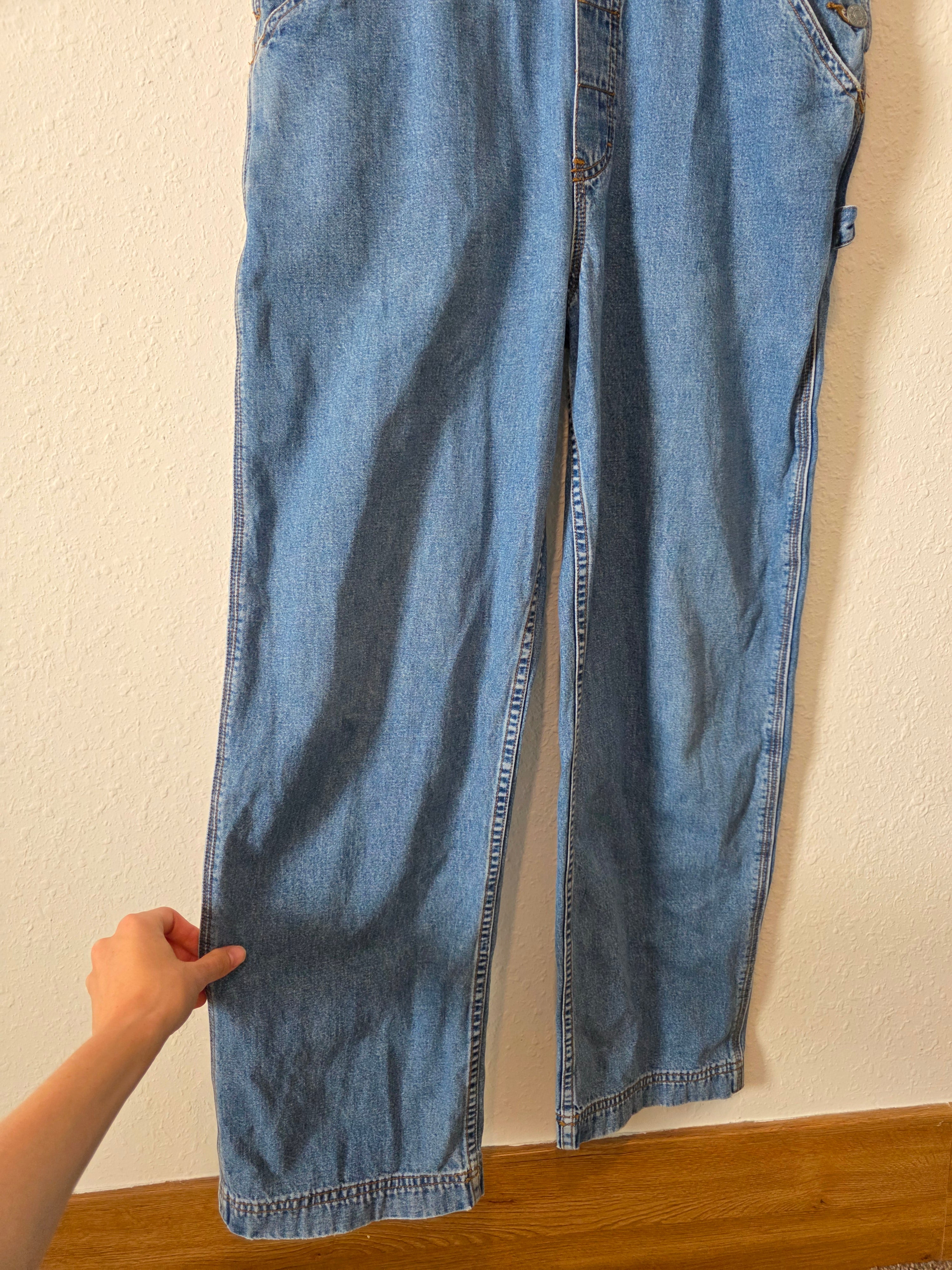 Vintage Relaxed Denim Overalls (S)