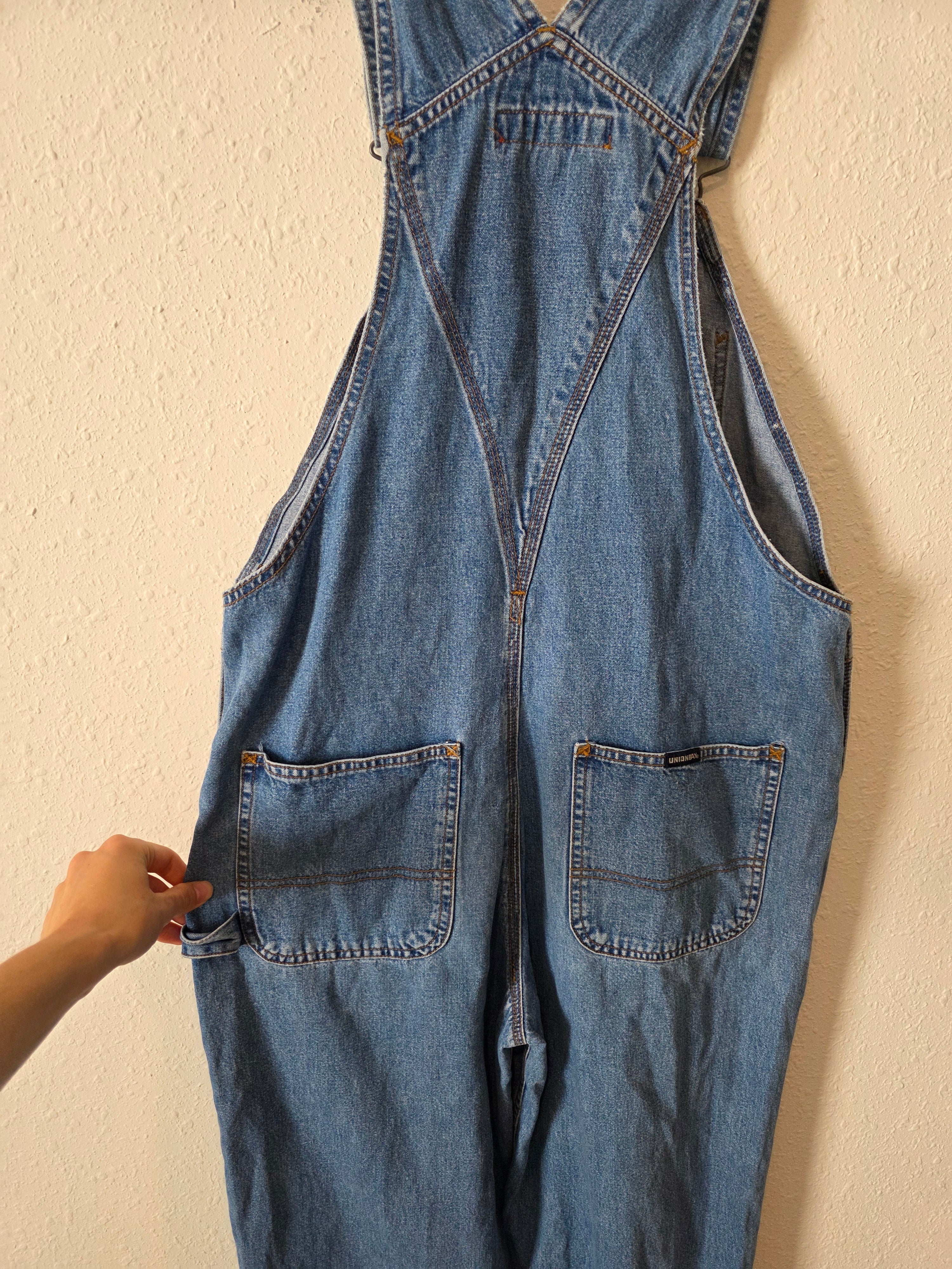 Vintage Relaxed Denim Overalls (S)
