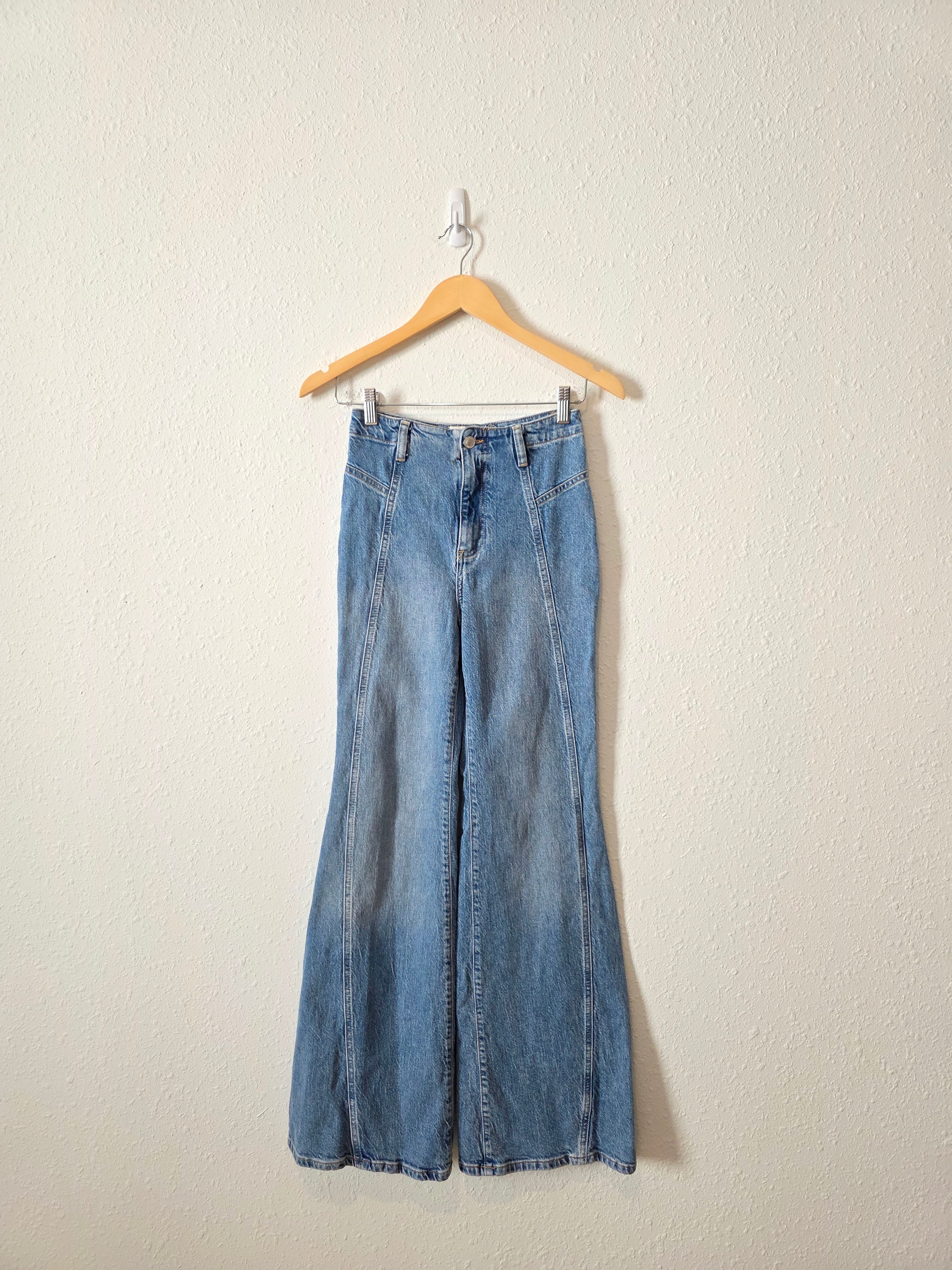 Free People High Rise Flare Jeans (25)