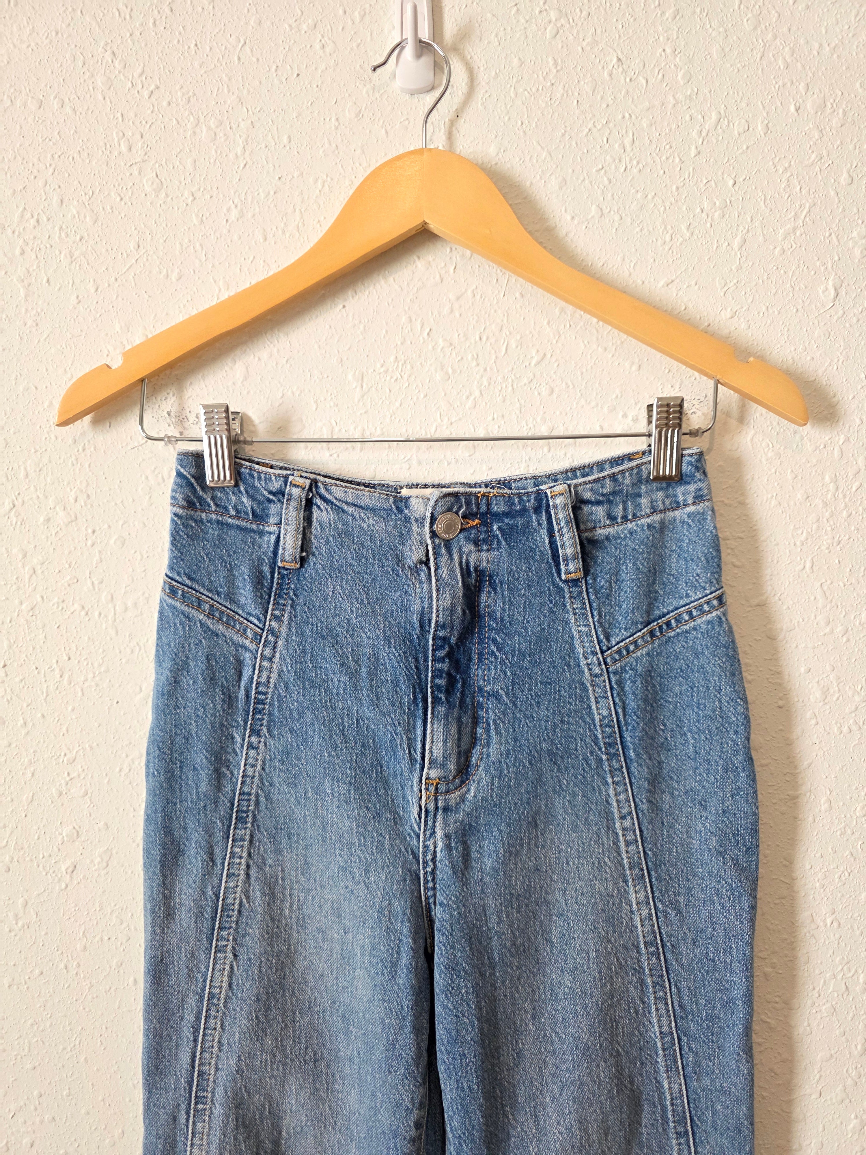 Free People High Rise Flare Jeans (25)