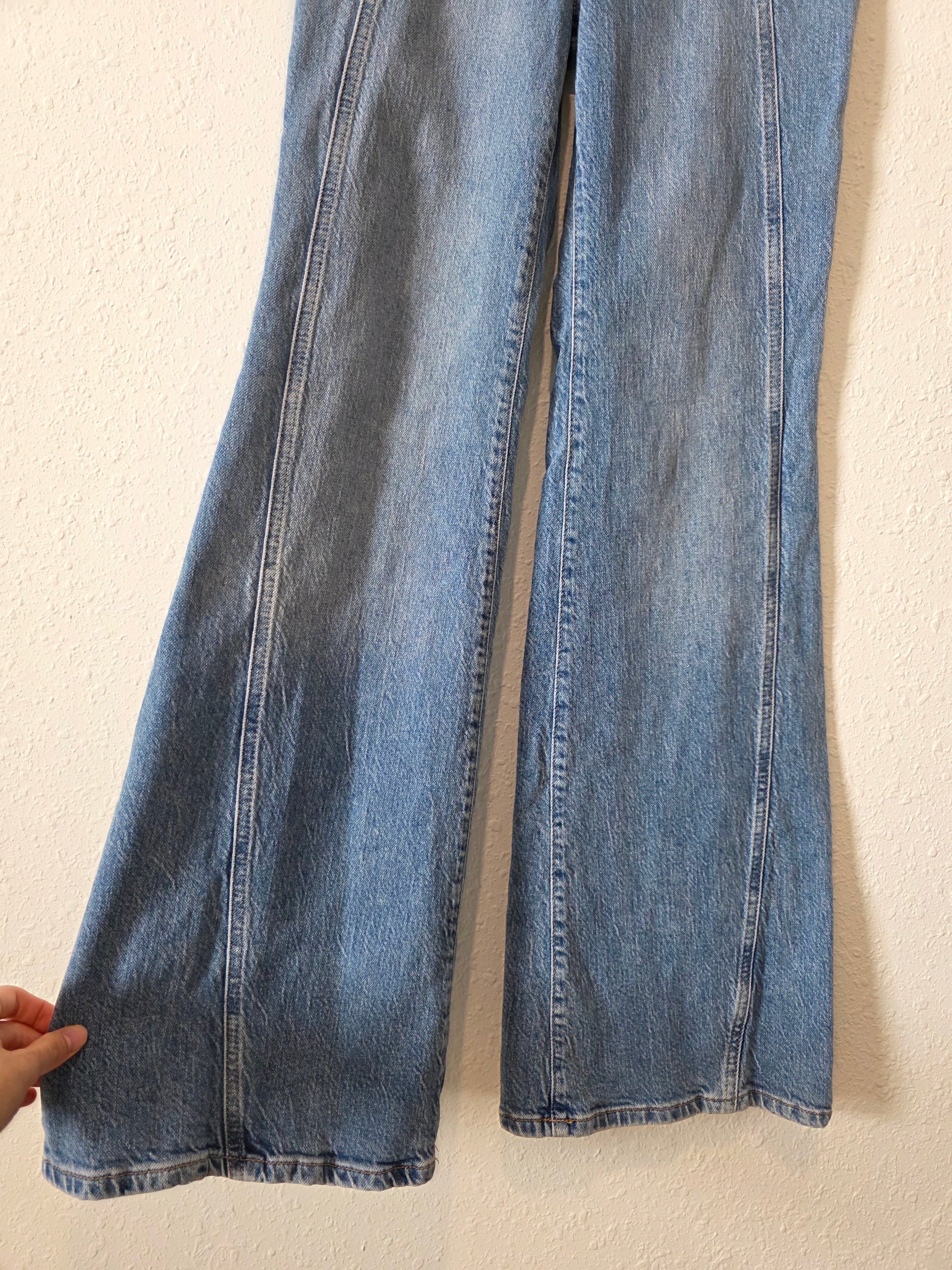 Free People High Rise Flare Jeans (25)