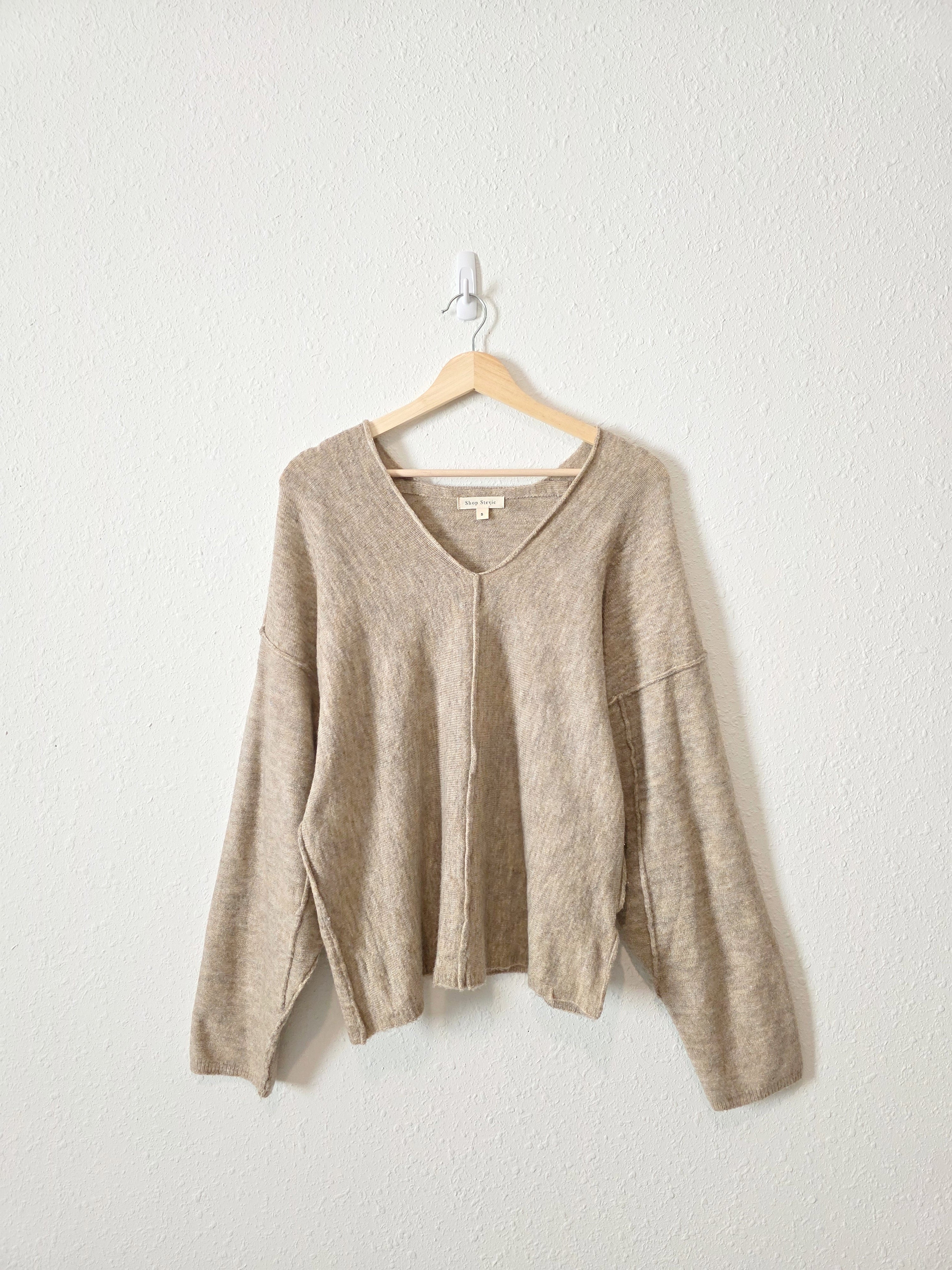 Shop Stevie Cozy V Neck Sweater (S)