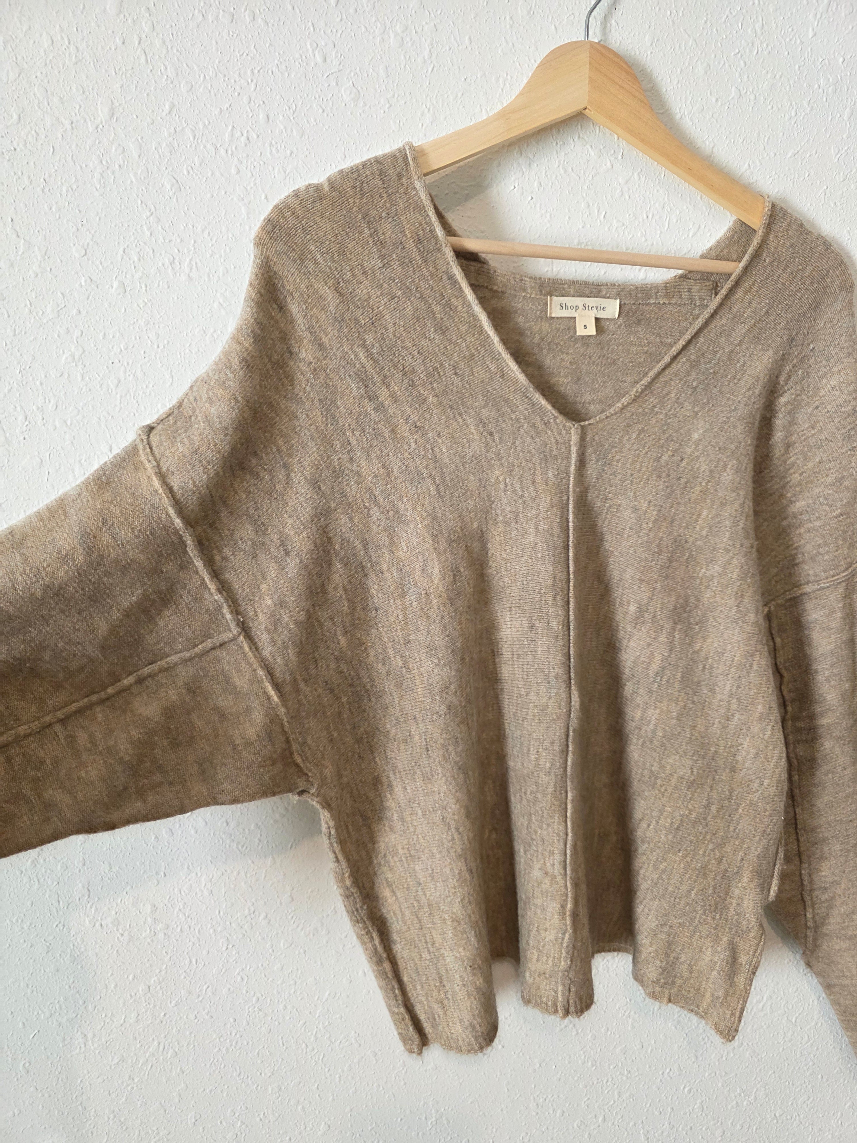 Shop Stevie Cozy V Neck Sweater (S)