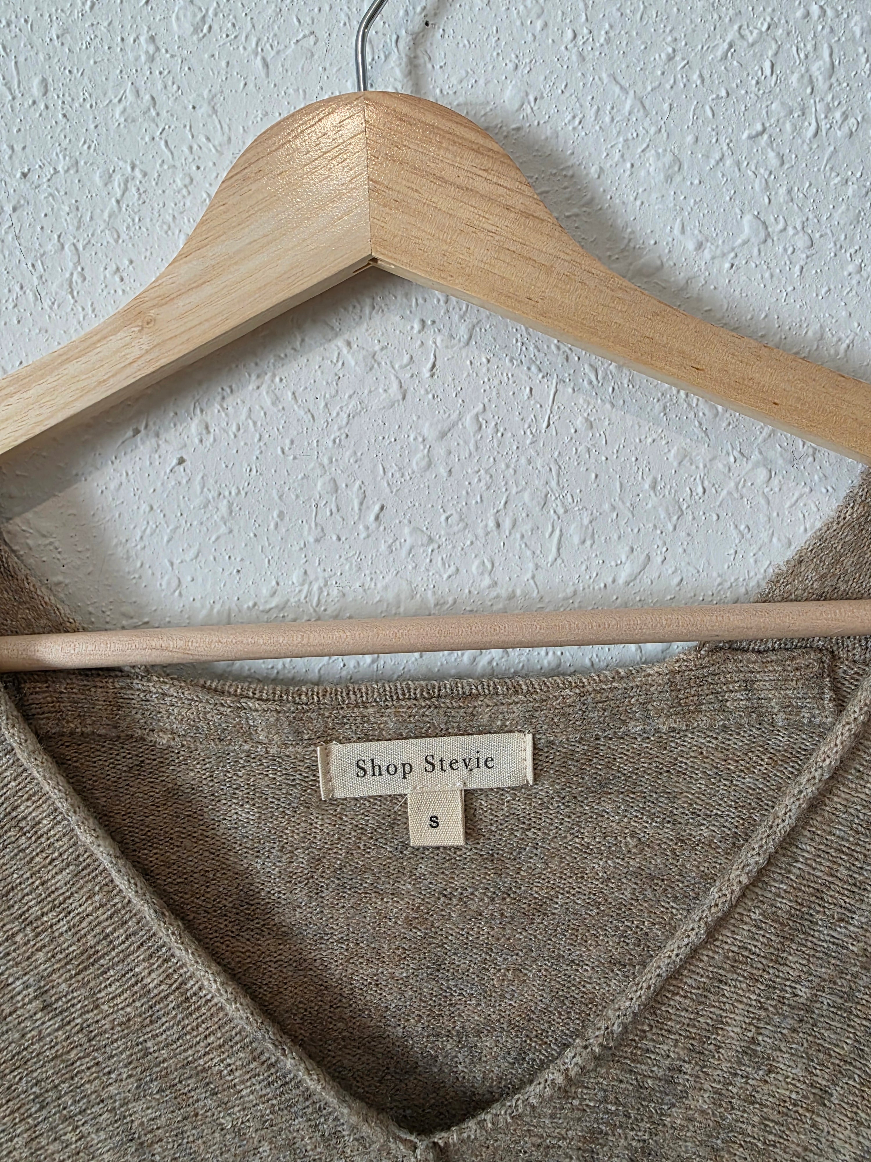 Shop Stevie Cozy V Neck Sweater (S)