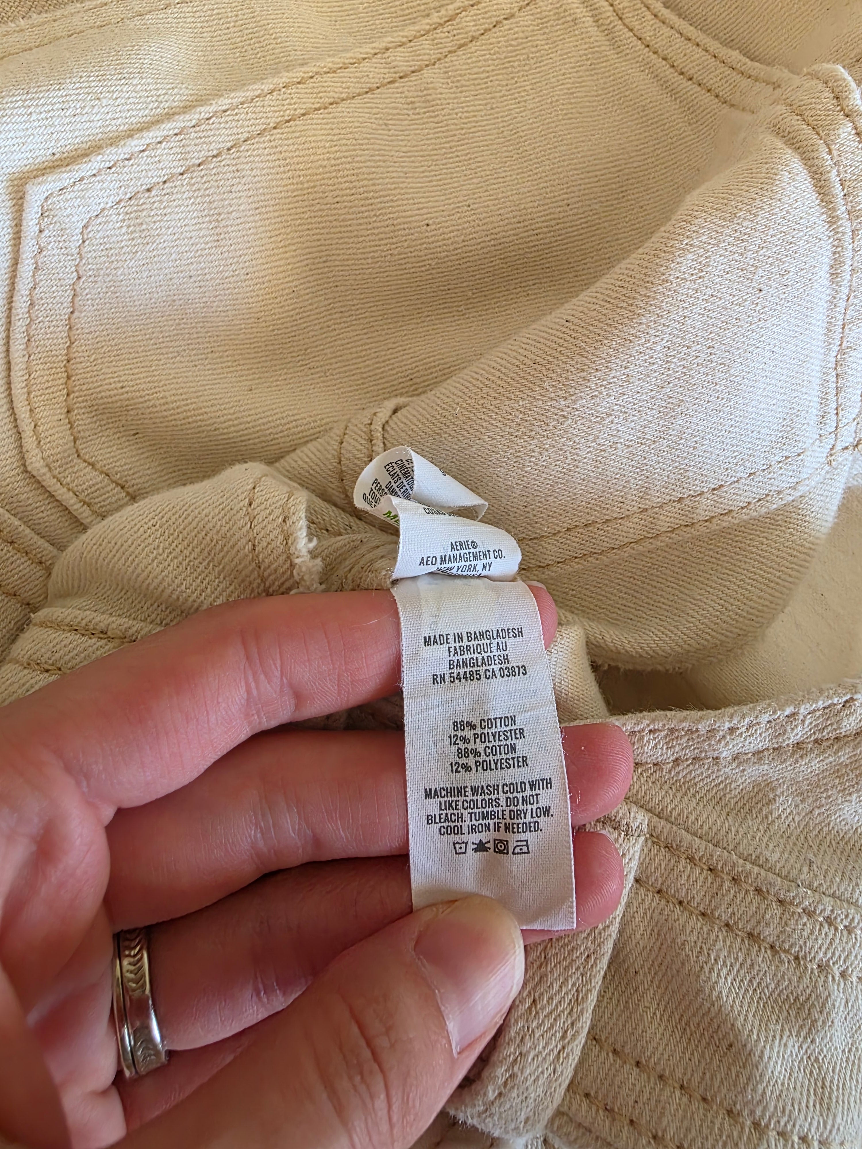Aerie Ecru Wide Leg Overalls (XXS)